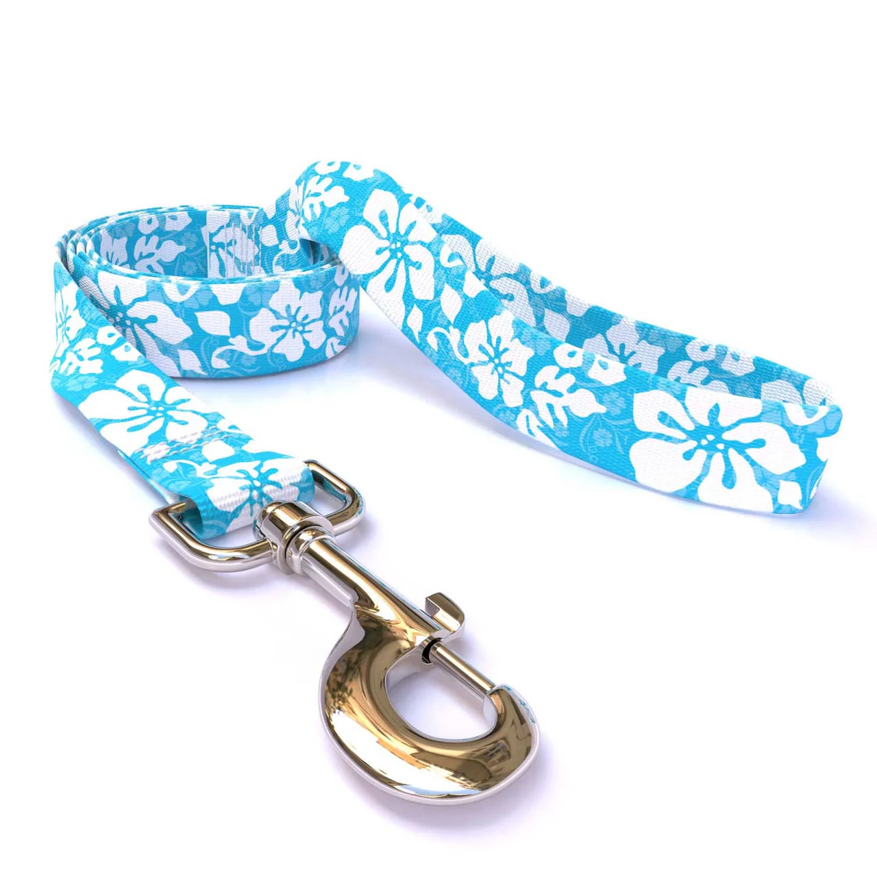 Island Floral Blue Dog Leash - Image 2