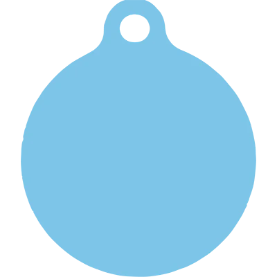 Island Floral Blue HD Dog ID Tag - Image 4