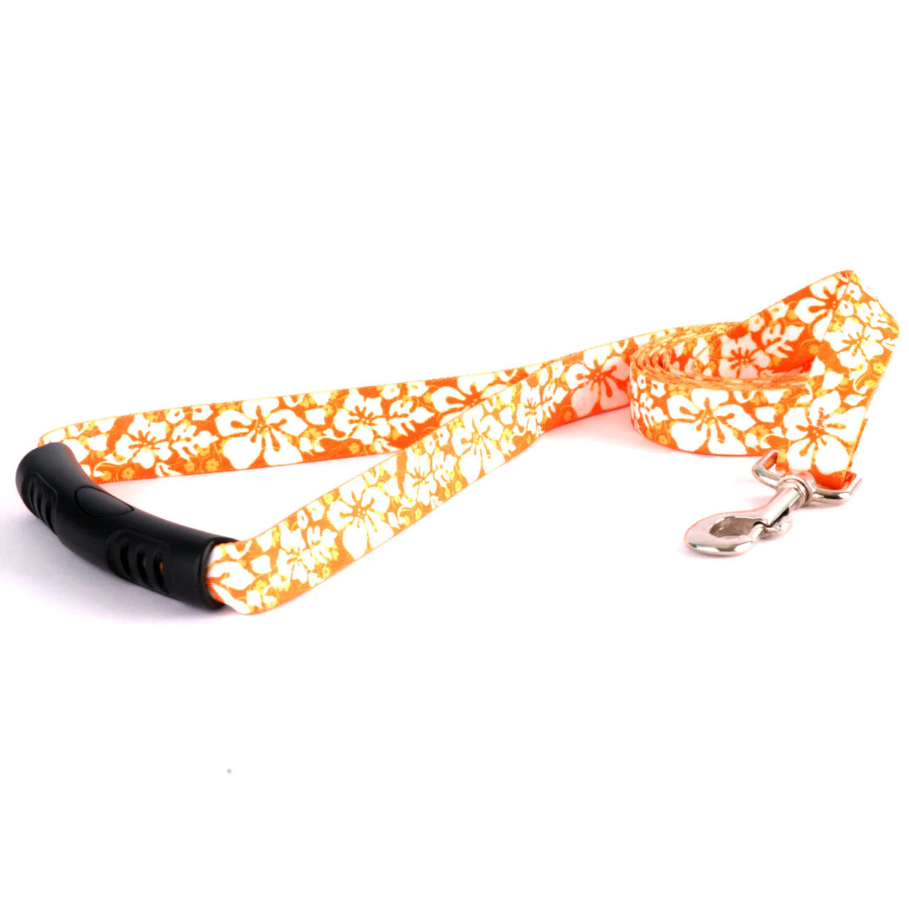 Island Floral Orange Dog Leash - Image 2