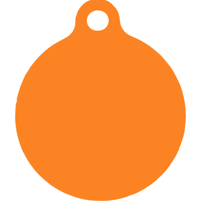 Island Floral Orange HD Dog ID Tag - Image 4