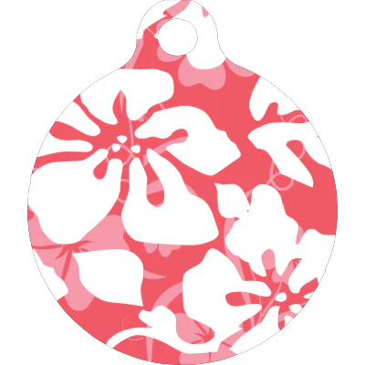 Island Floral Pink HD Dog ID Tag - Image 3