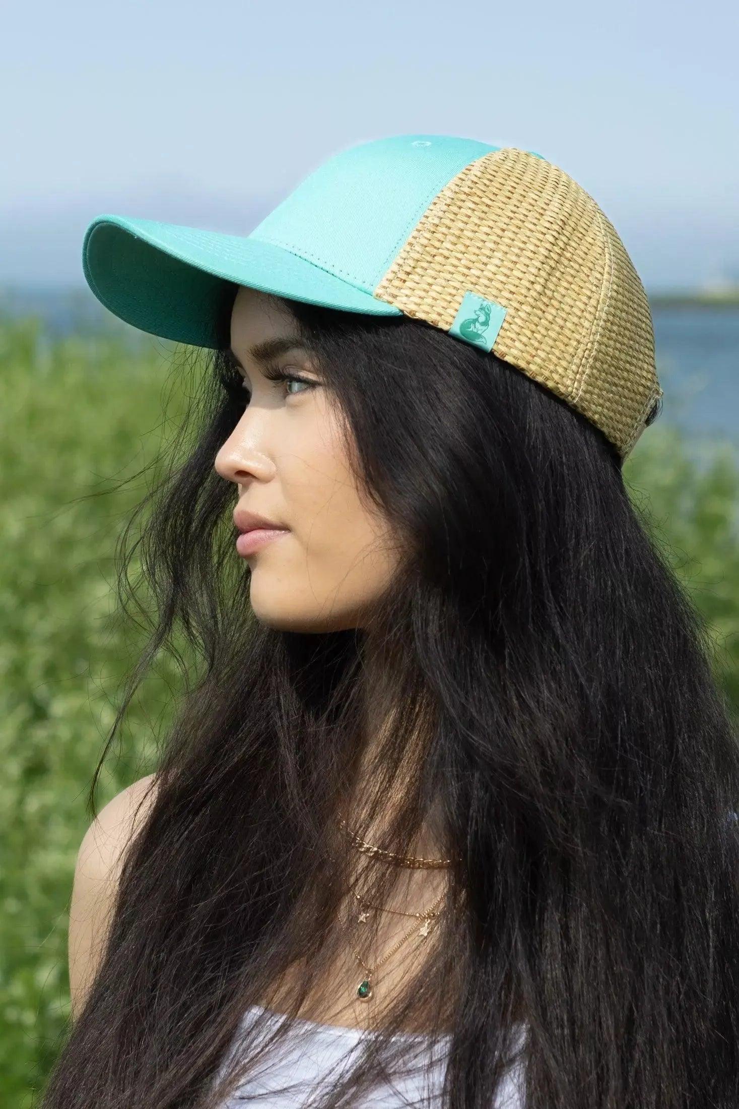 Island Vibes Baseball Cap with Raffia - Image 3