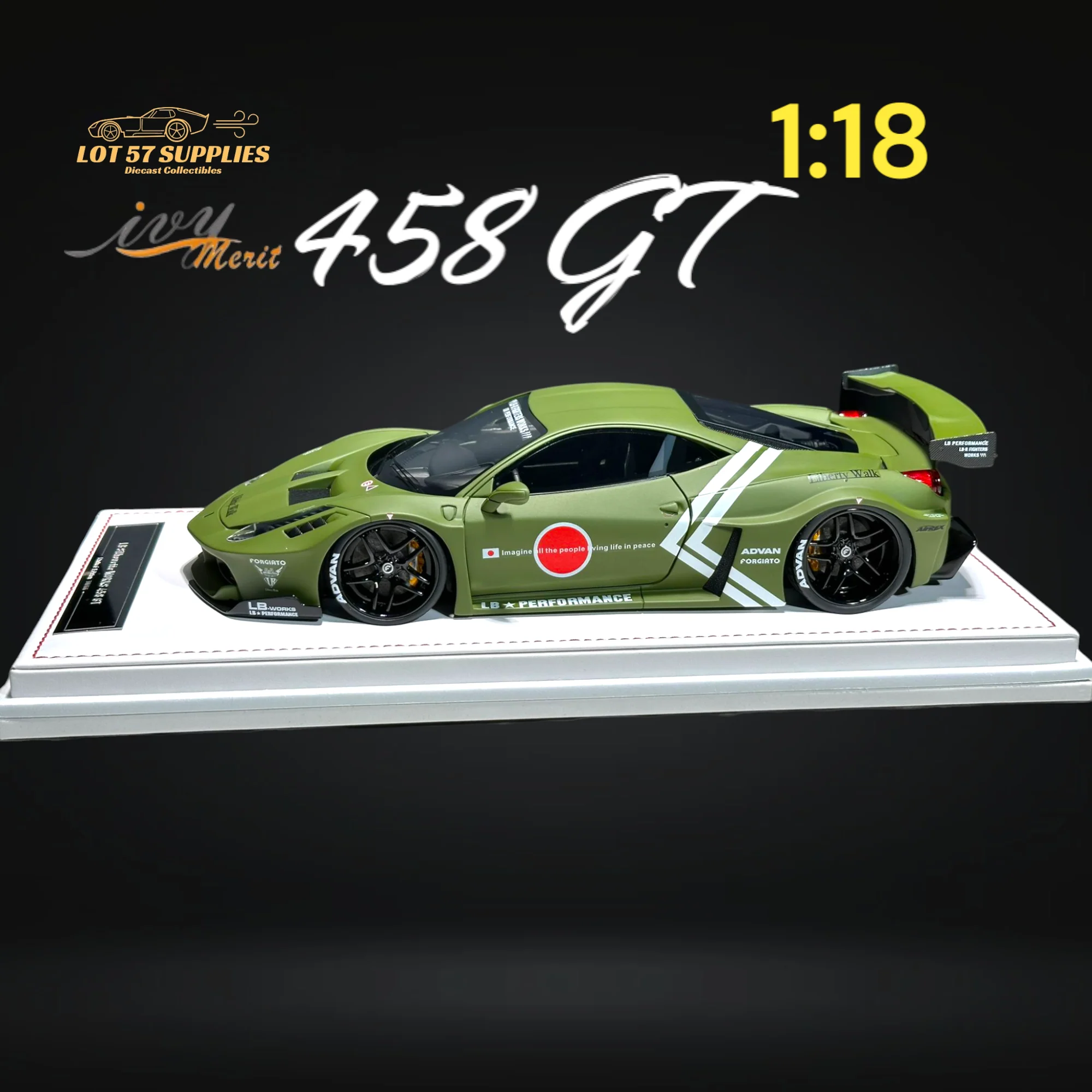 IVY MERIT Ferrari 458 GT LBWK 1:18 Resin - Image 3