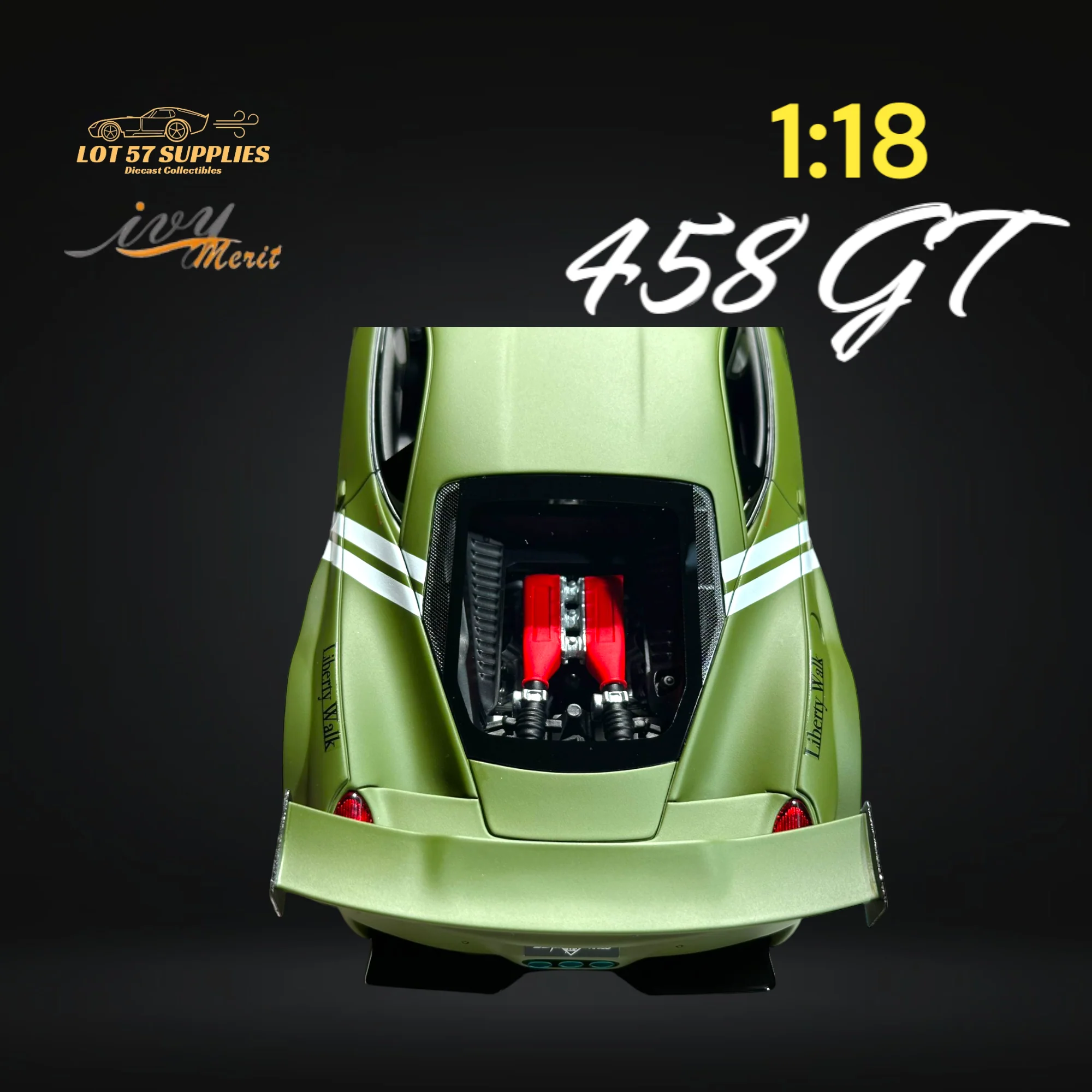 IVY MERIT Ferrari 458 GT LBWK 1:18 Resin - Image 5