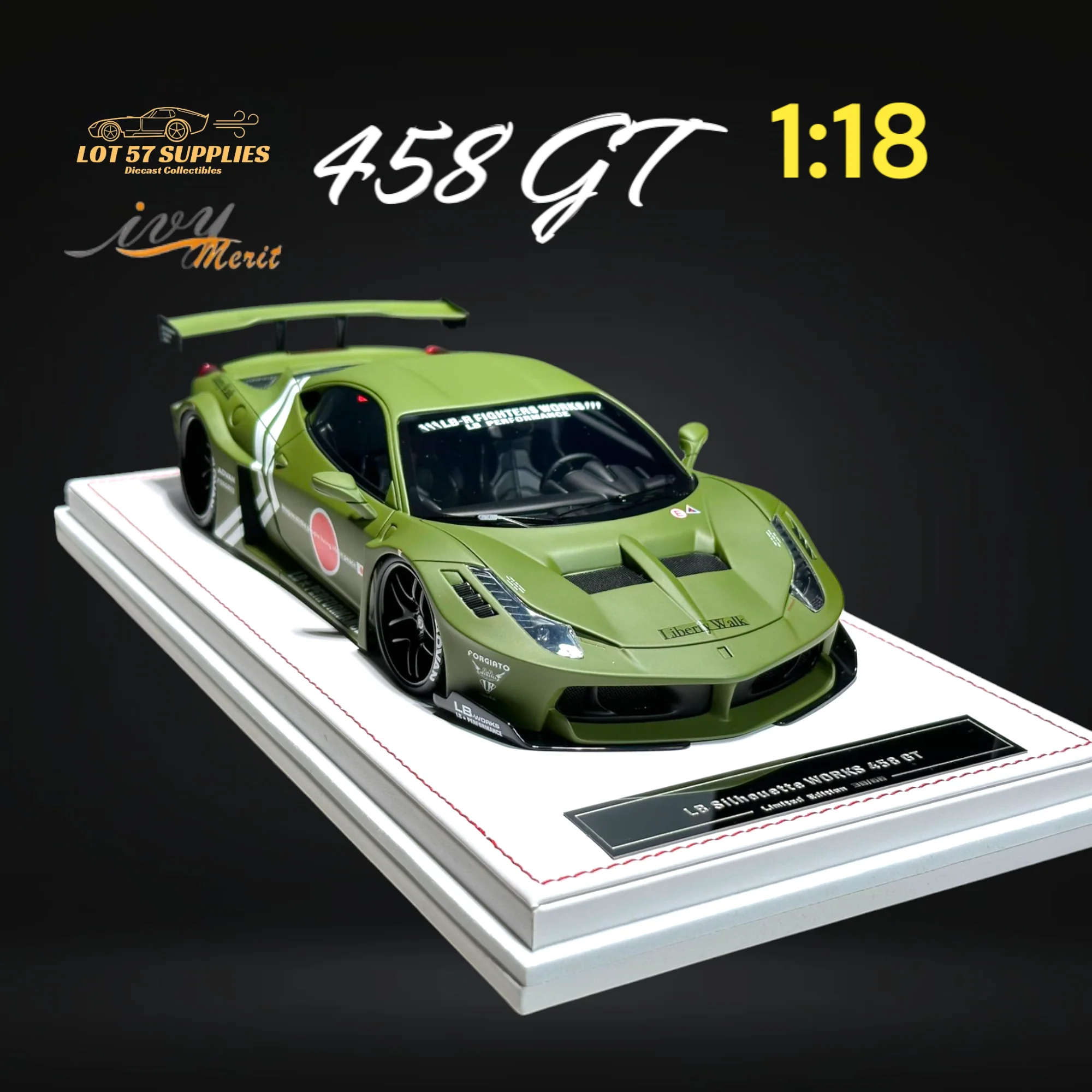 IVY MERIT Ferrari 458 GT LBWK 1:18 Resin - Image 6