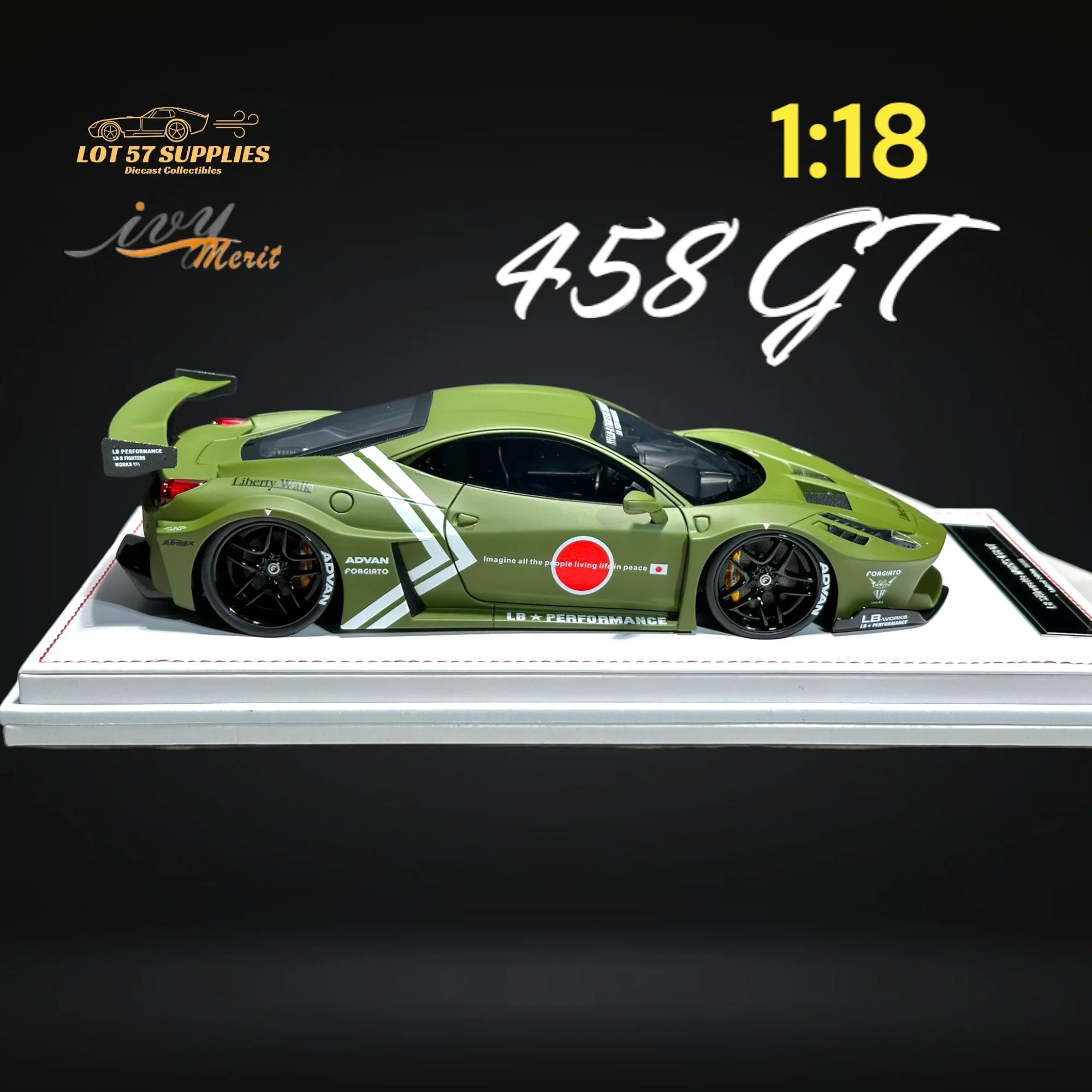 IVY MERIT Ferrari 458 GT LBWK 1:18 Resin - Image 7