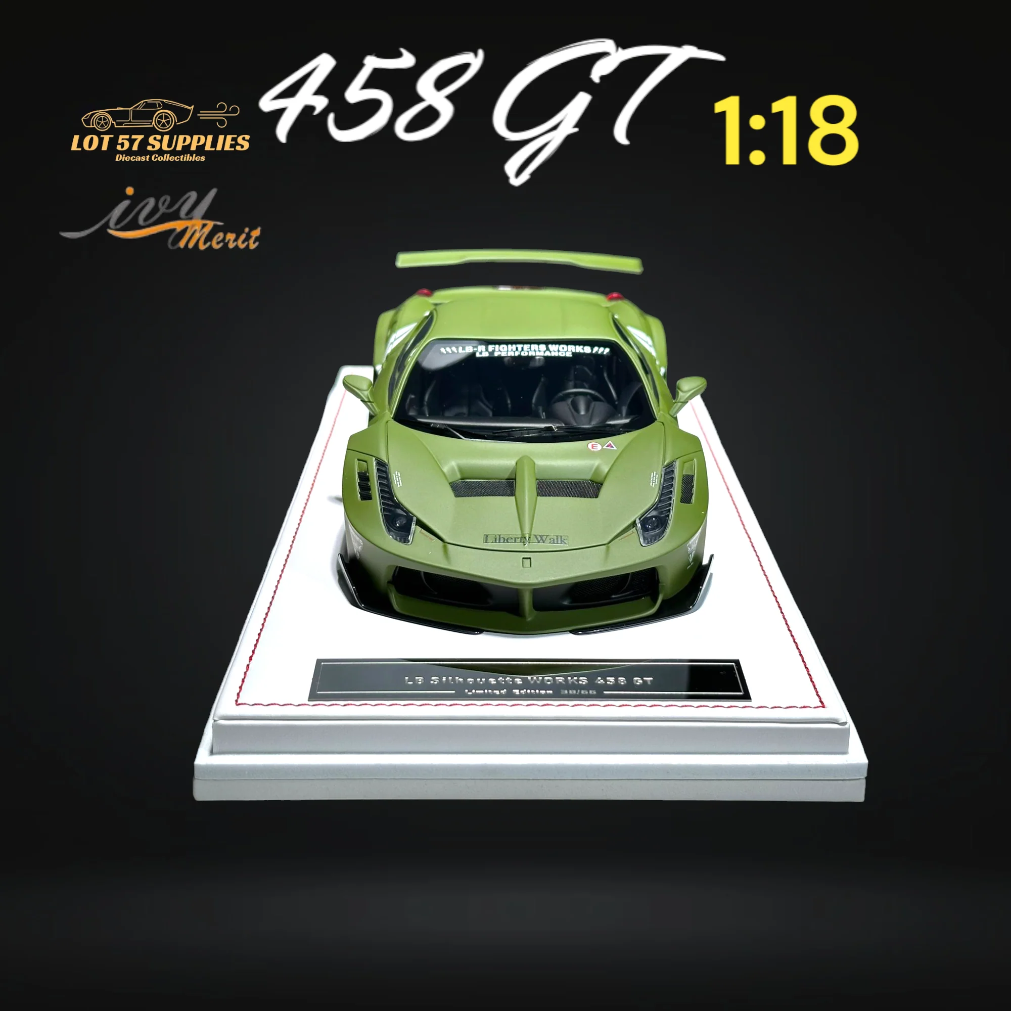 IVY MERIT Ferrari 458 GT LBWK 1:18 Resin - Image 8