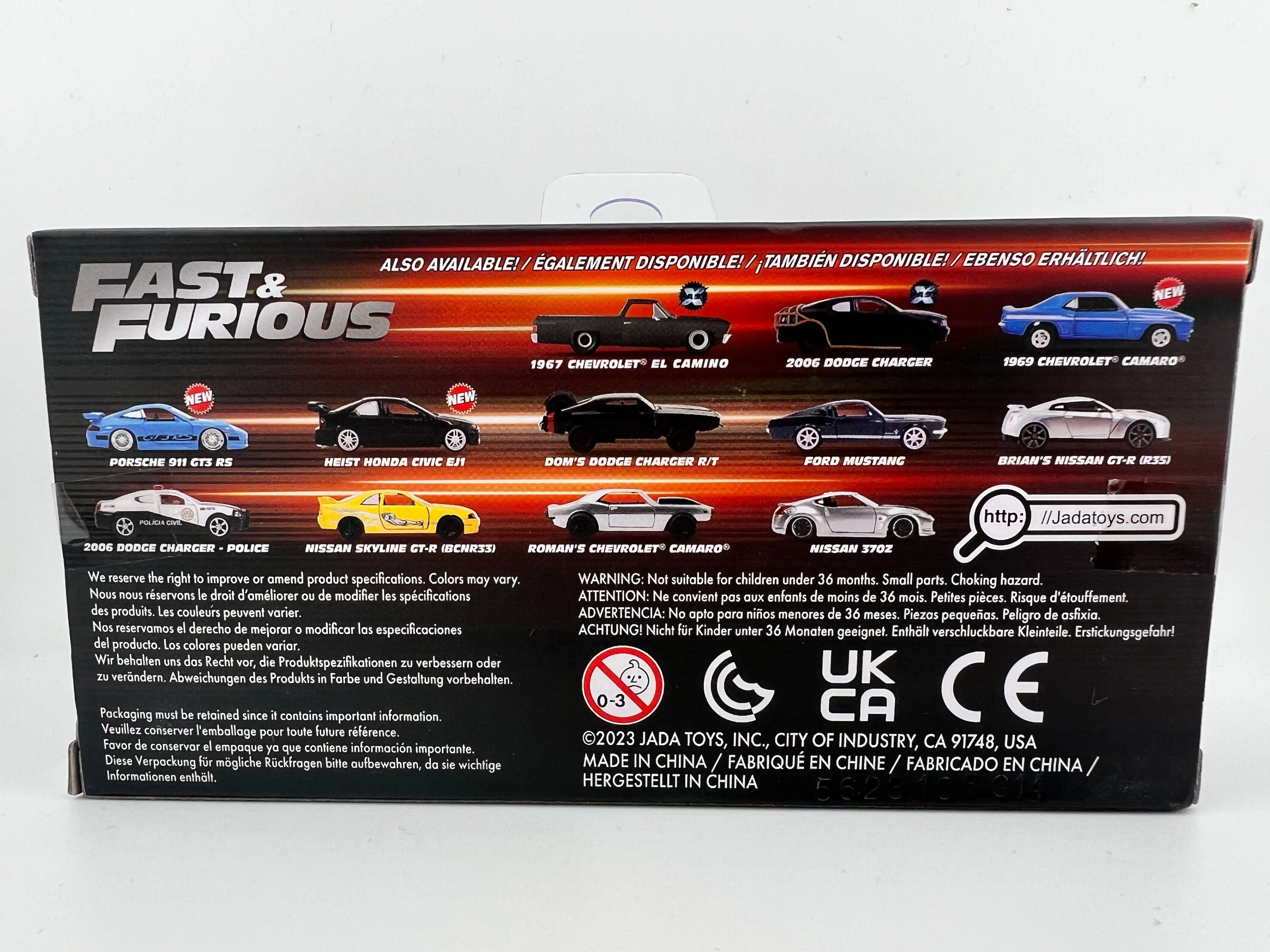 Jada Fast & Furious: Brian's Nissan Skyline GT-R R34 (Blue) 1:32 Scale - Image 3