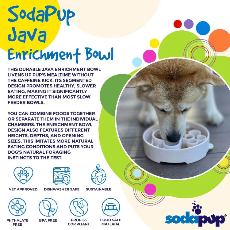 Java eBowl Deep Slow Feeder Dog Bowl for Enrichment | USA Made - Image 2