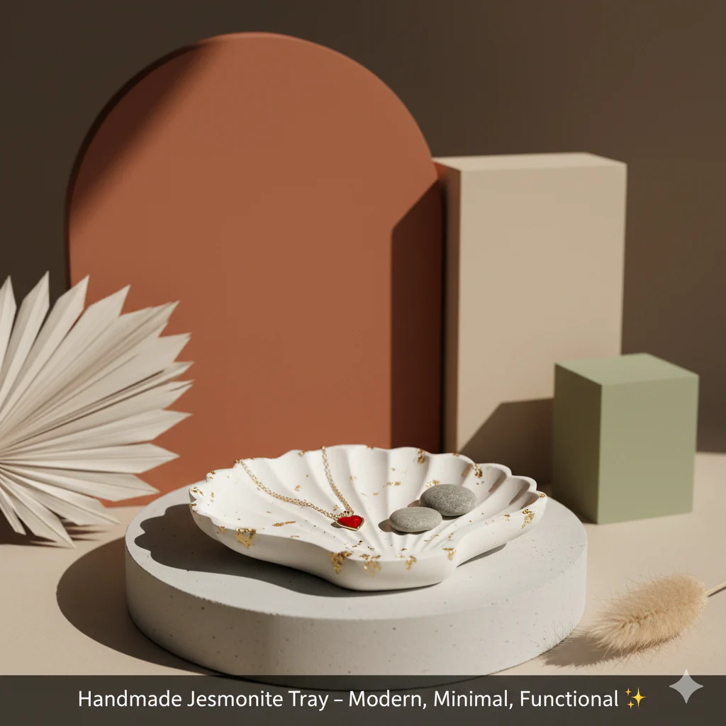 Jesmonite Tray | Handmade Minimalist Décor - Image 2