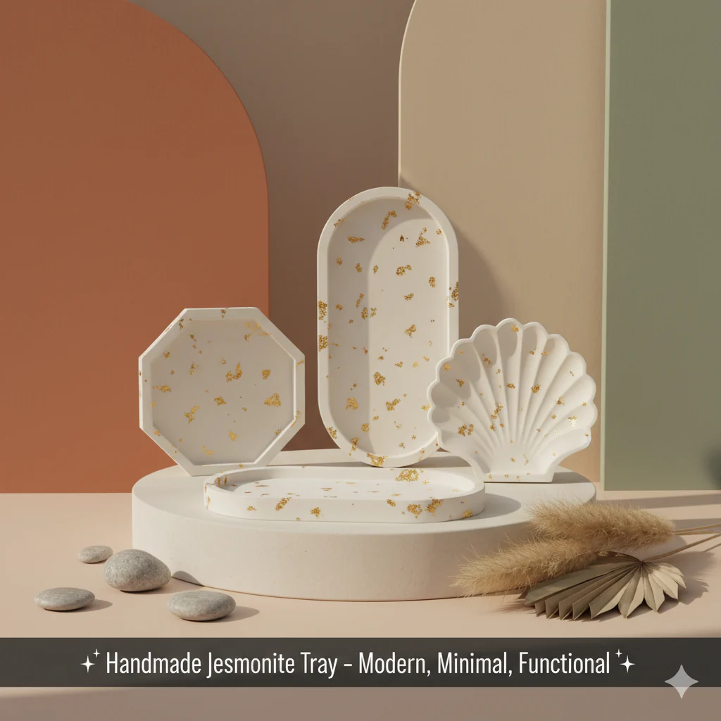 Jesmonite Tray | Handmade Minimalist Décor - Image 4