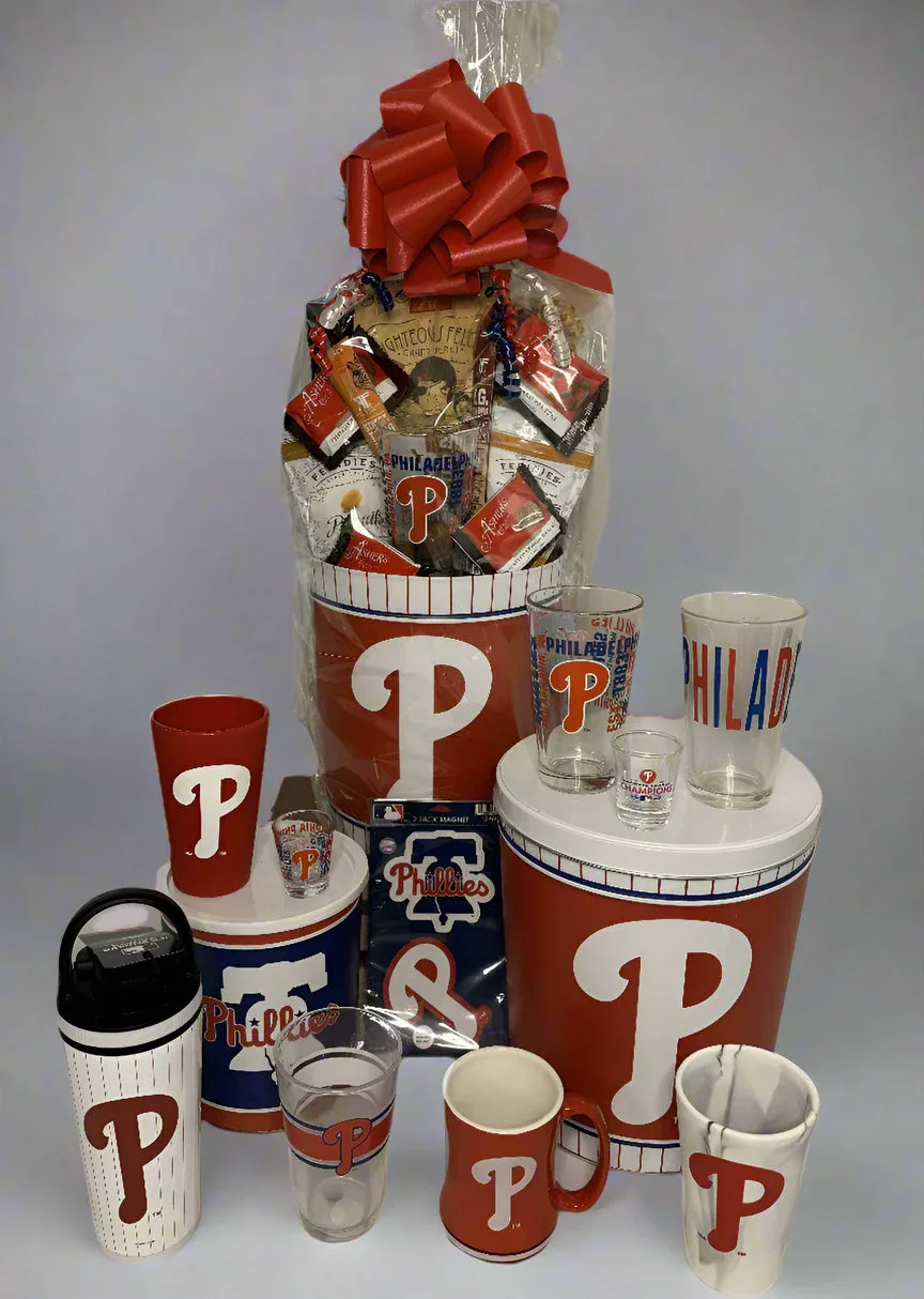 JGB Sports - Large Philadelphia Phillies Gift Tin Basket - Made In America - Image 2