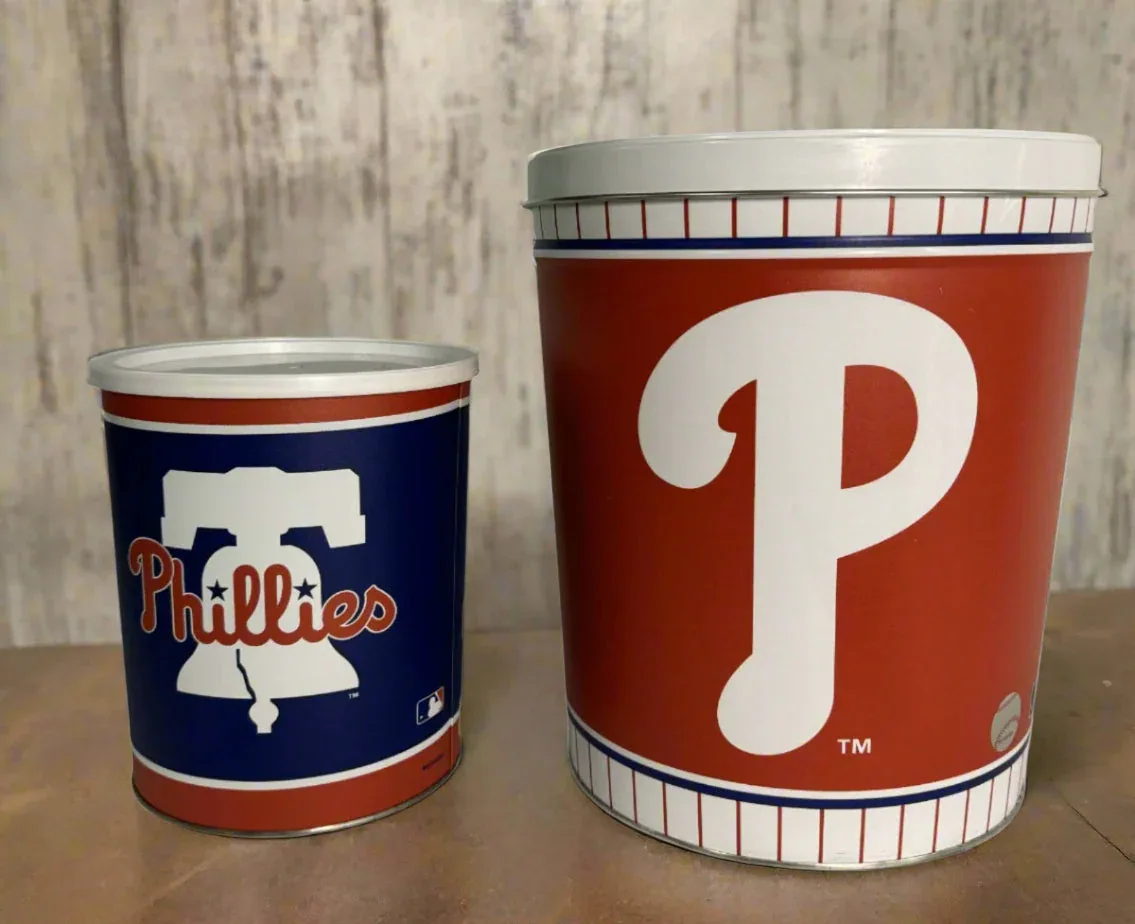 JGB Sports - Large Philadelphia Phillies Gift Tin Basket - Made In America - Image 3