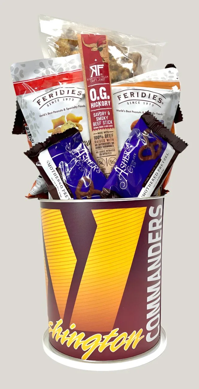 JGB Sports - Washington Commanders Gift Tin Basket - Made In America - Image 3