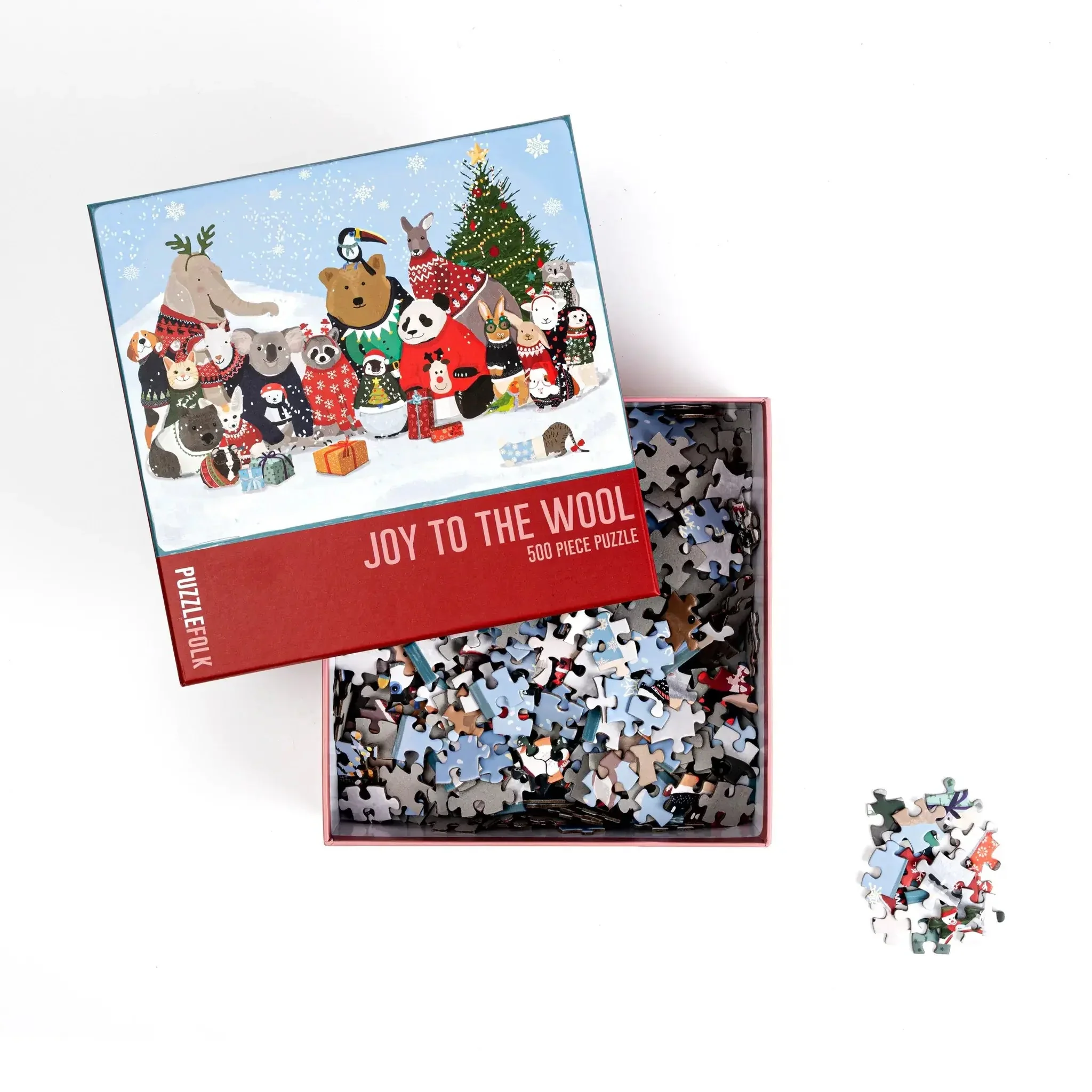 Joy to the Wool 500 Piece Christmas Puzzle by Puzzlefolk - Image 2