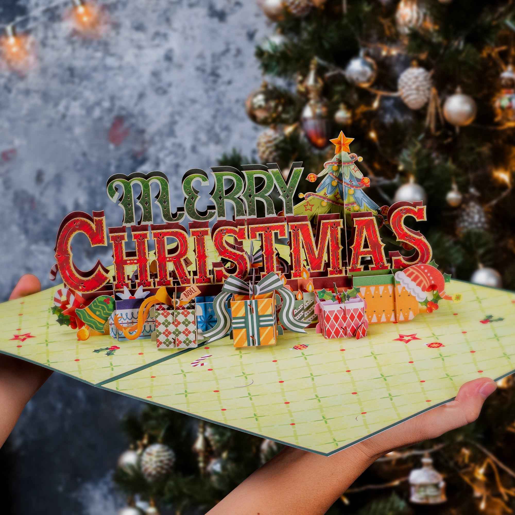 Jumbo Merry Christmas Pop Up Card - Image 4