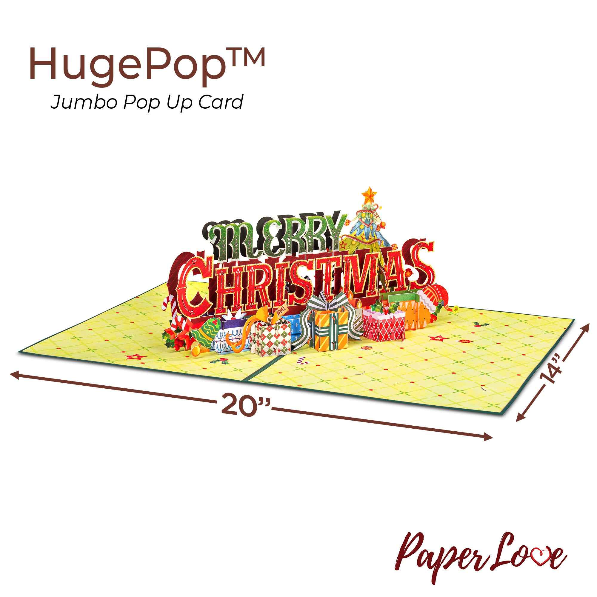 Jumbo Merry Christmas Pop Up Card - Image 5