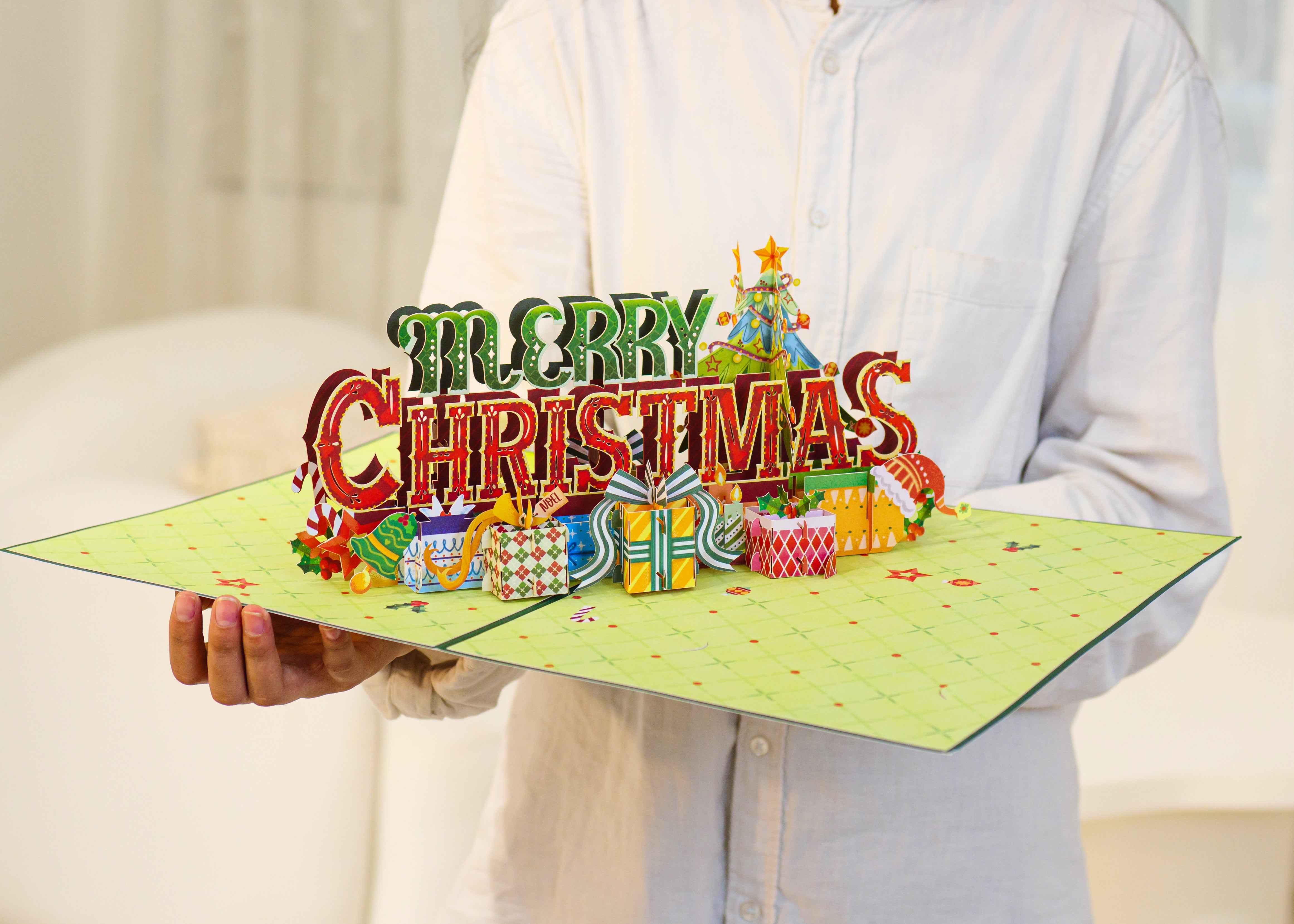 Jumbo Merry Christmas Pop Up Card - Image 7