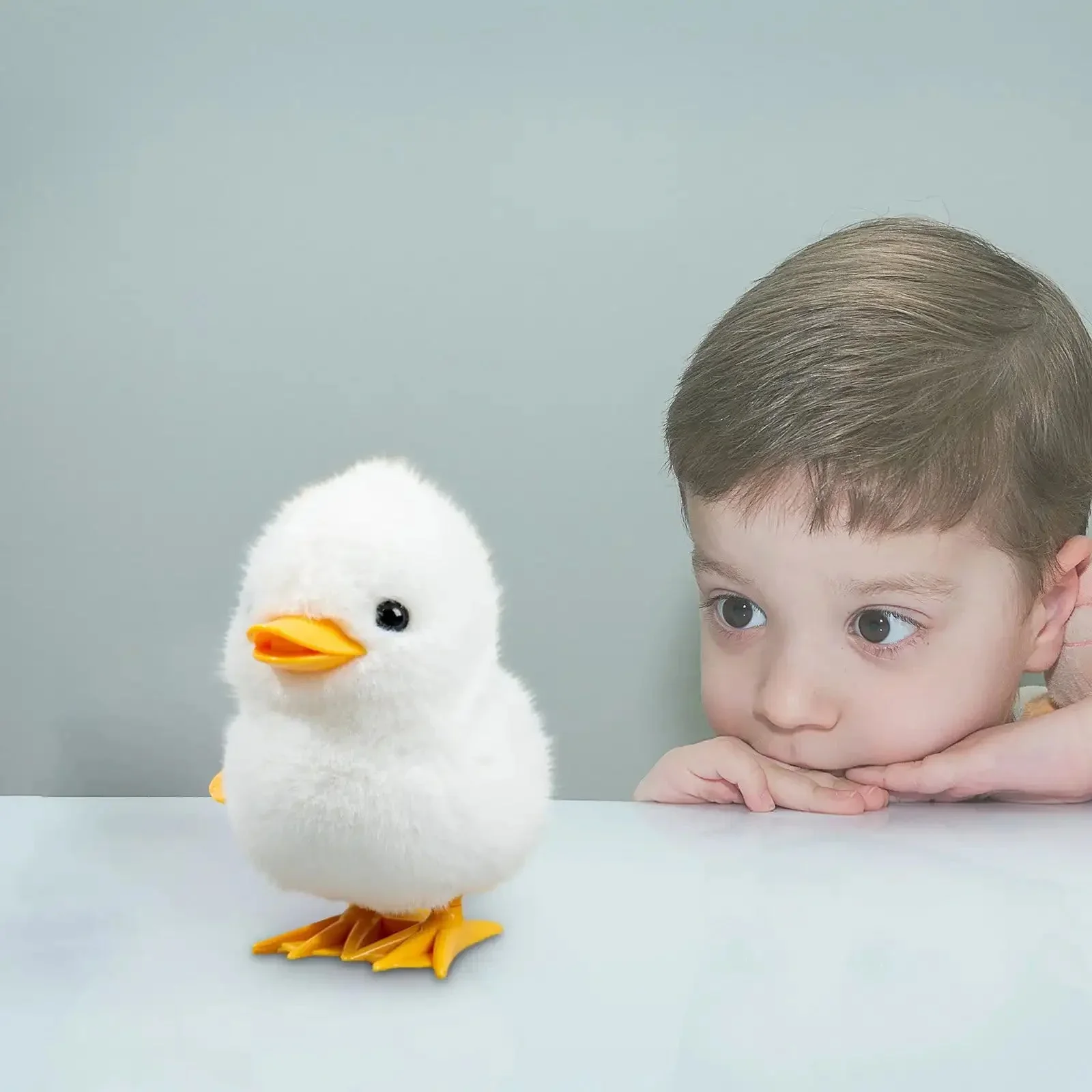 Jumping Chicken Duck Toy, Simulation Plush Jumping Duck Interactive Toy, Small Animal, Birthday Gift - Image 2