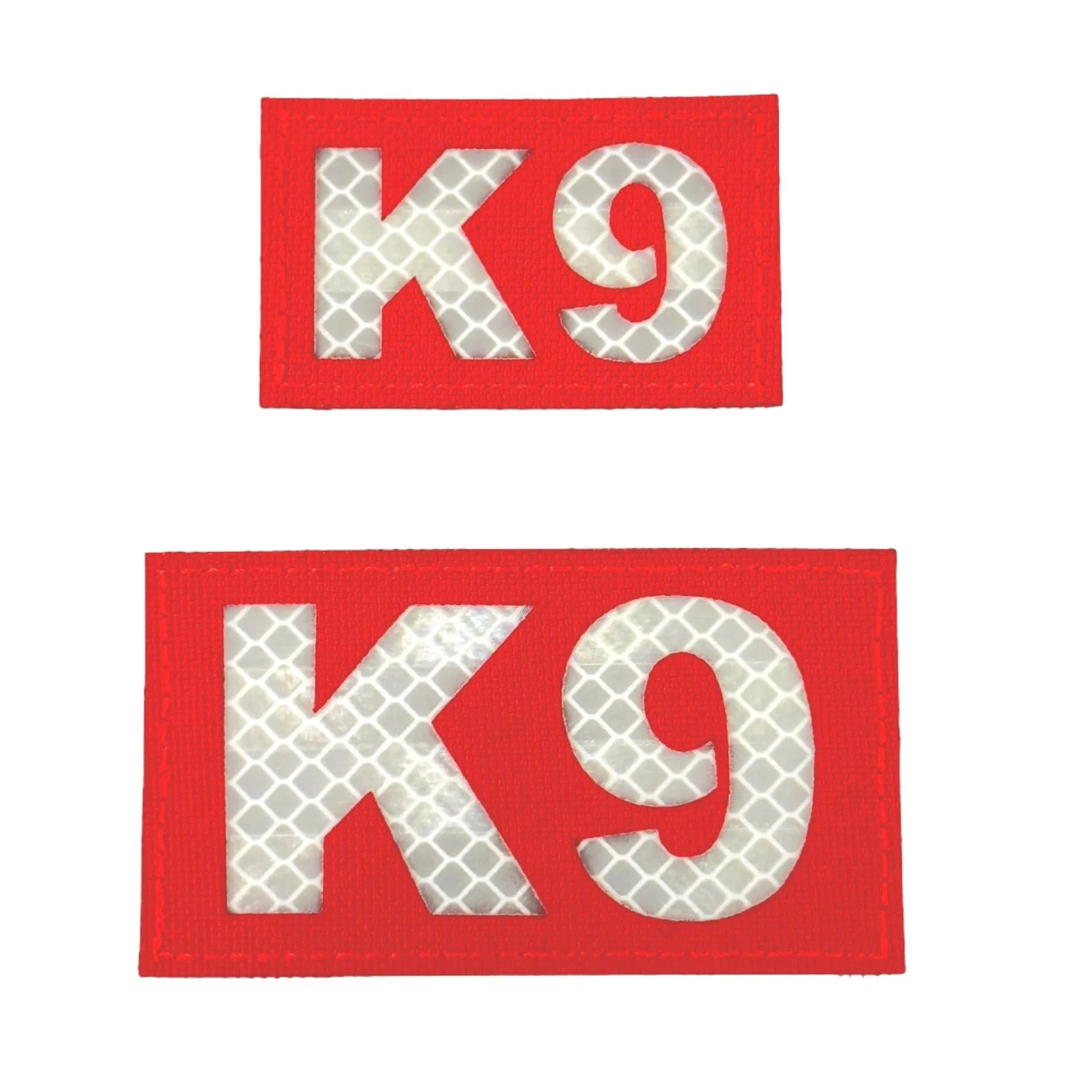 K9 Laser Cut Reflective Morale Patch in Red - Image 2
