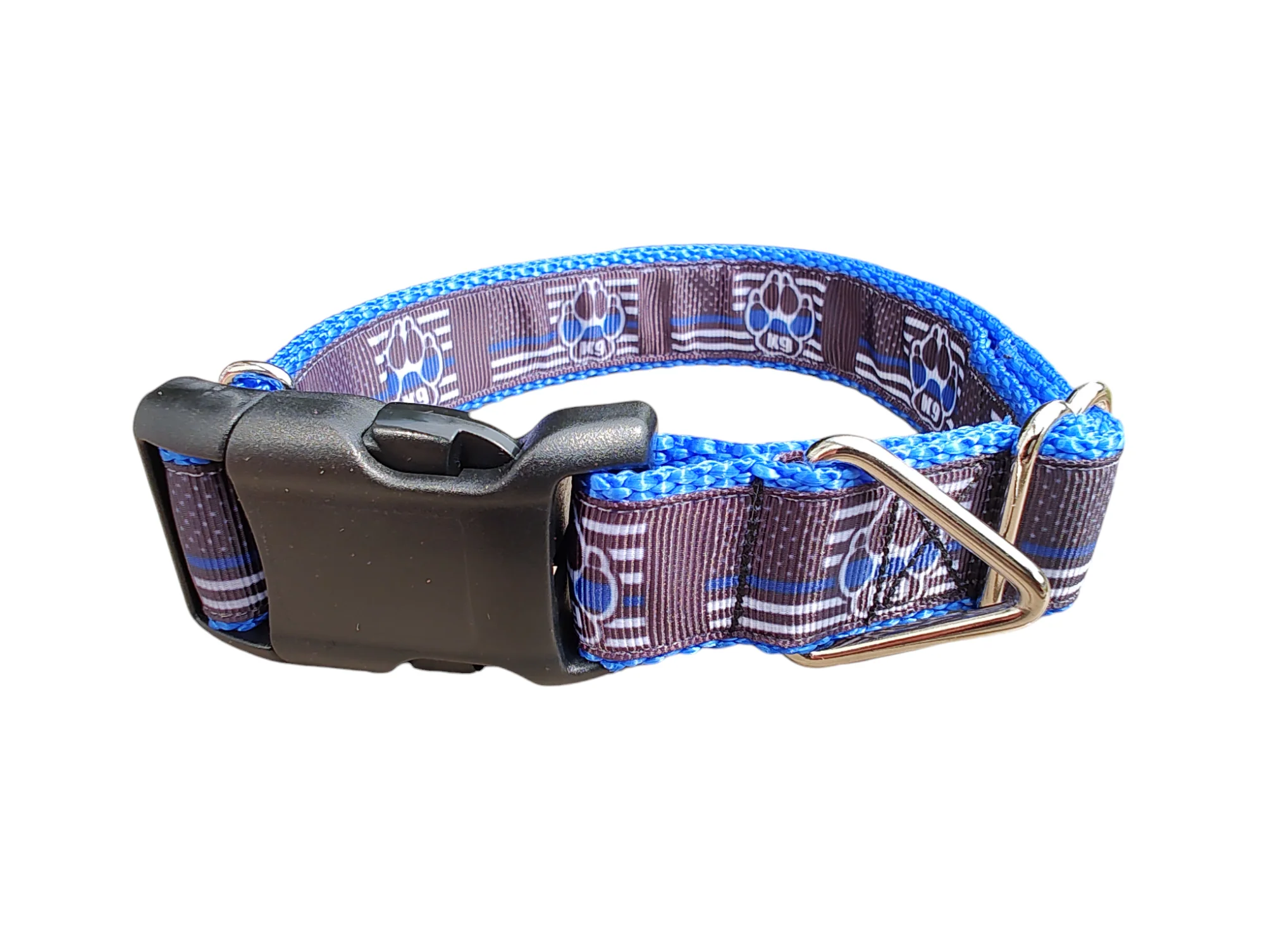 K9 Police Dog Flag Nylon Dog Collar - Image 2