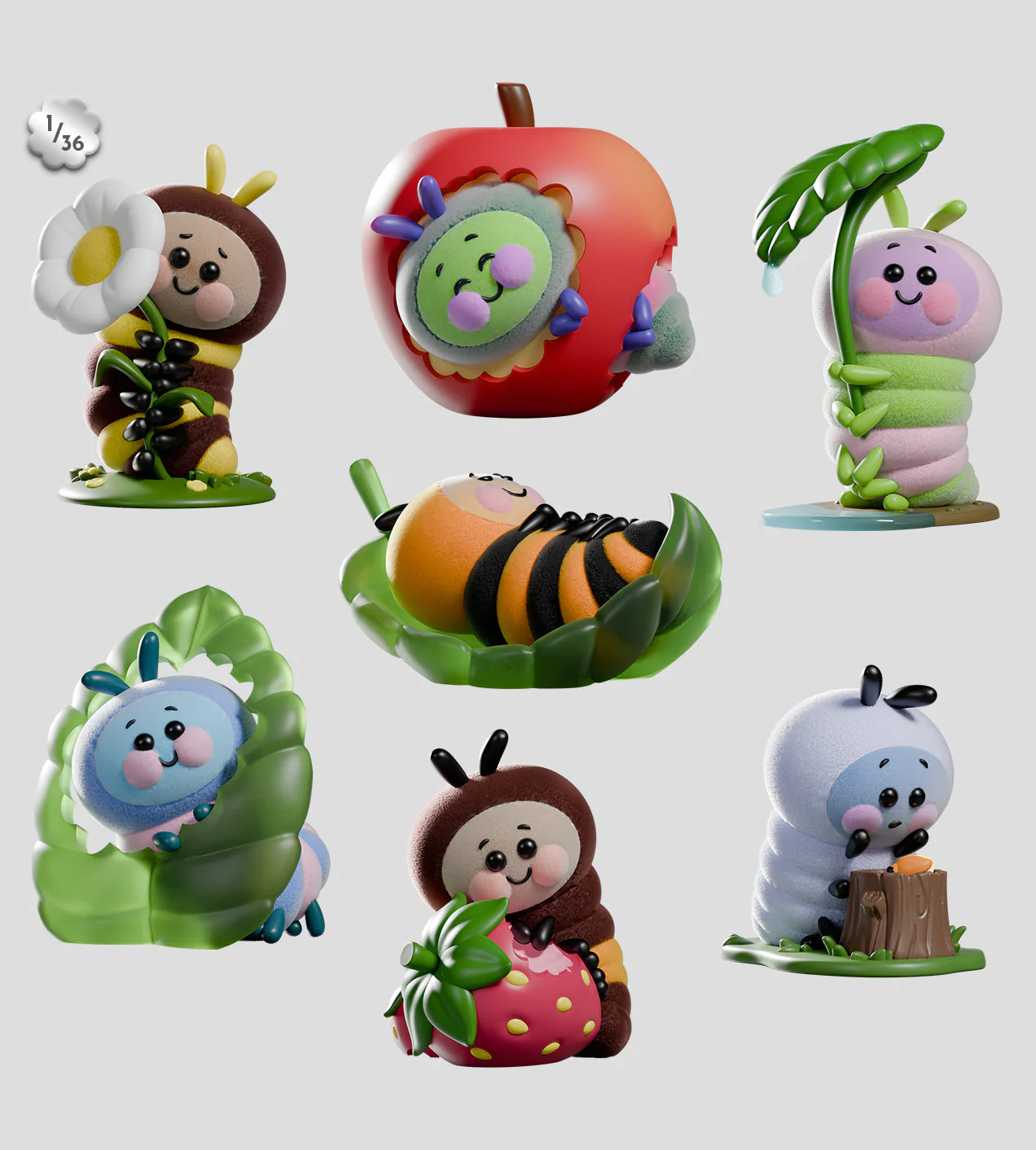 Kaleidos Creative: Wooly Bear and Friends Vinyl Blind Box - Image 2