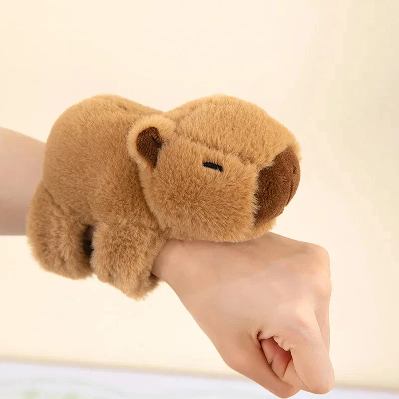 Kawaii Capybara Plush Slap Snap Wristband – Funny Kids Toy Bracelet - Image 7