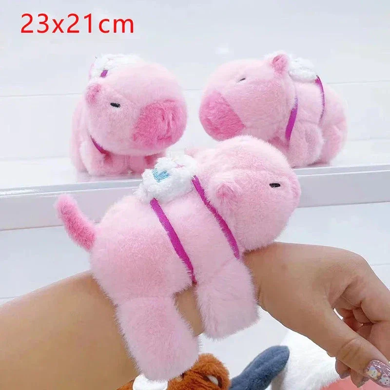 Kawaii Capybara Plush Slap Snap Wristband – Funny Kids Toy Bracelet - Image 9