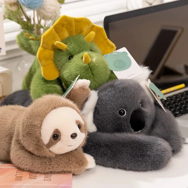 Kawaii Forest Animal Plush – Soft Raccoon, Dinosaur, Sloth, Panda Toy - Image 4