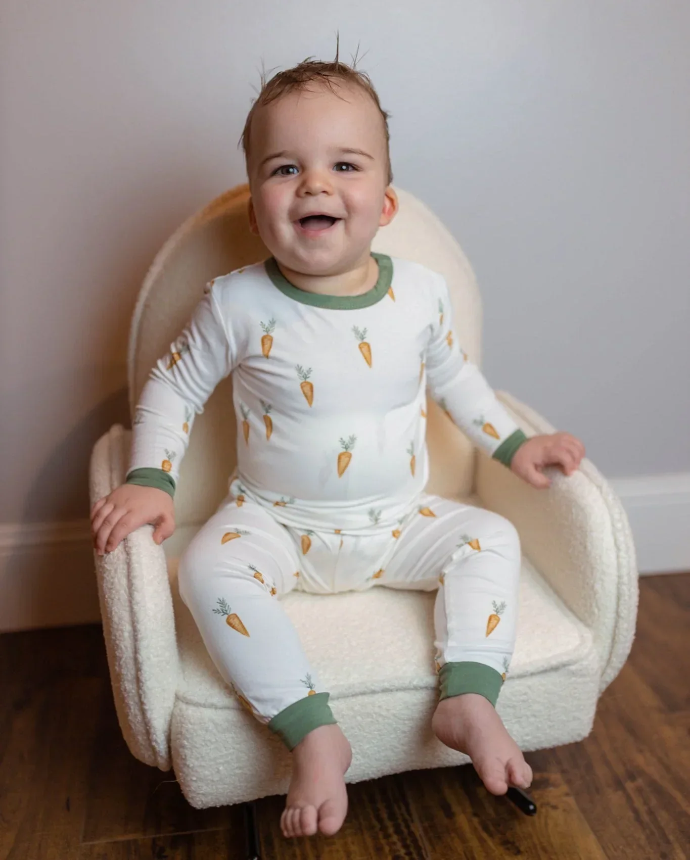 Keep Calm and Carrot On 2pc Bamboo Pajamas - Image 4