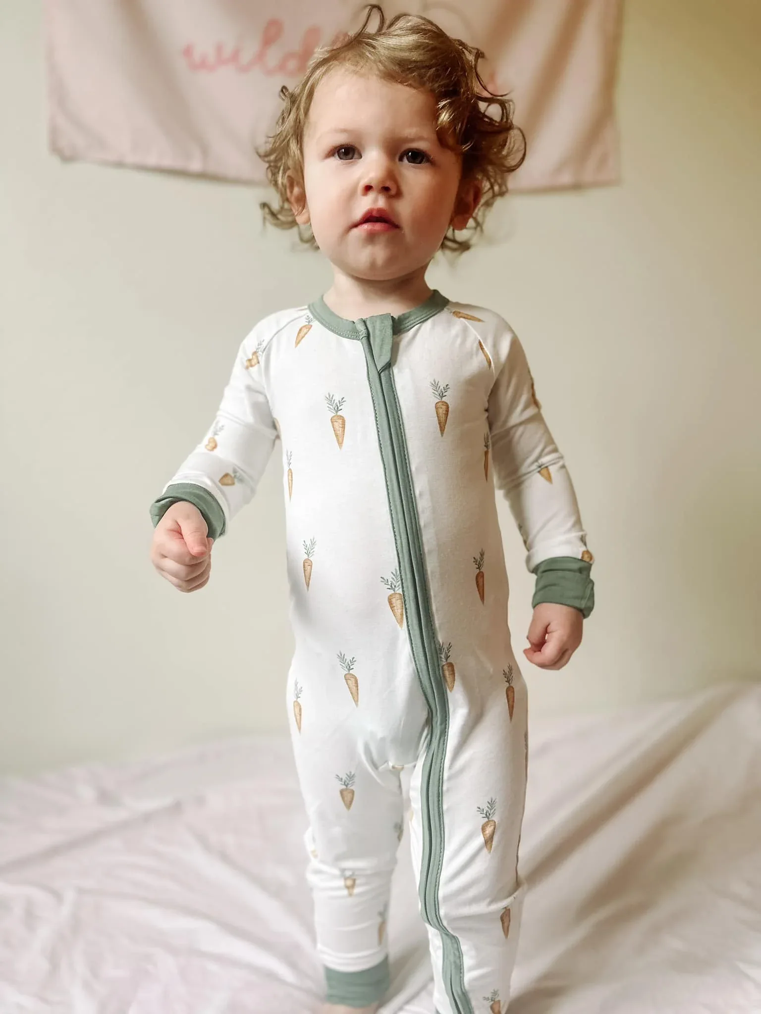 Keep Calm and Carrot On Bamboo Zippy Romper - Image 10