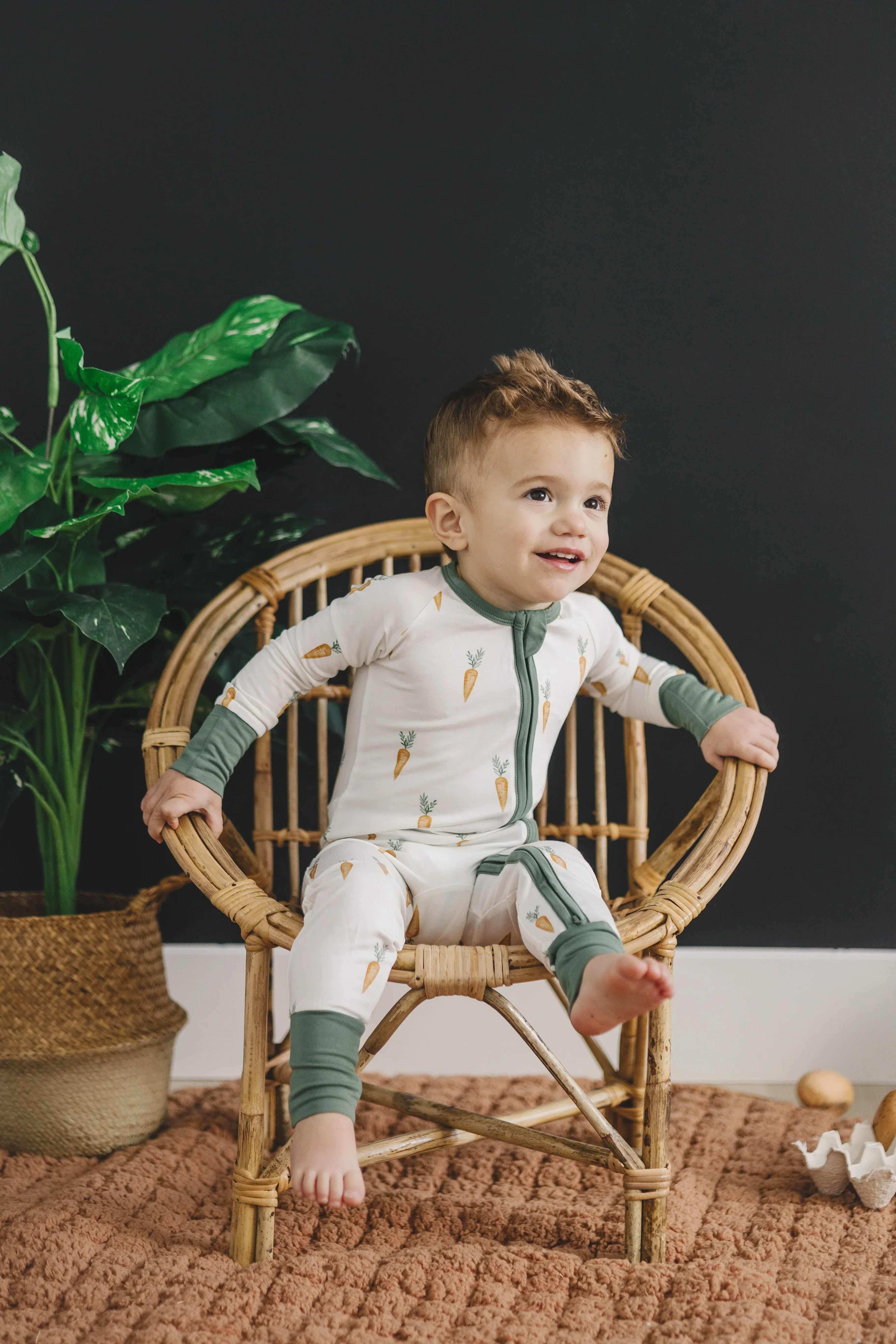 Keep Calm and Carrot On Bamboo Zippy Romper - Image 5