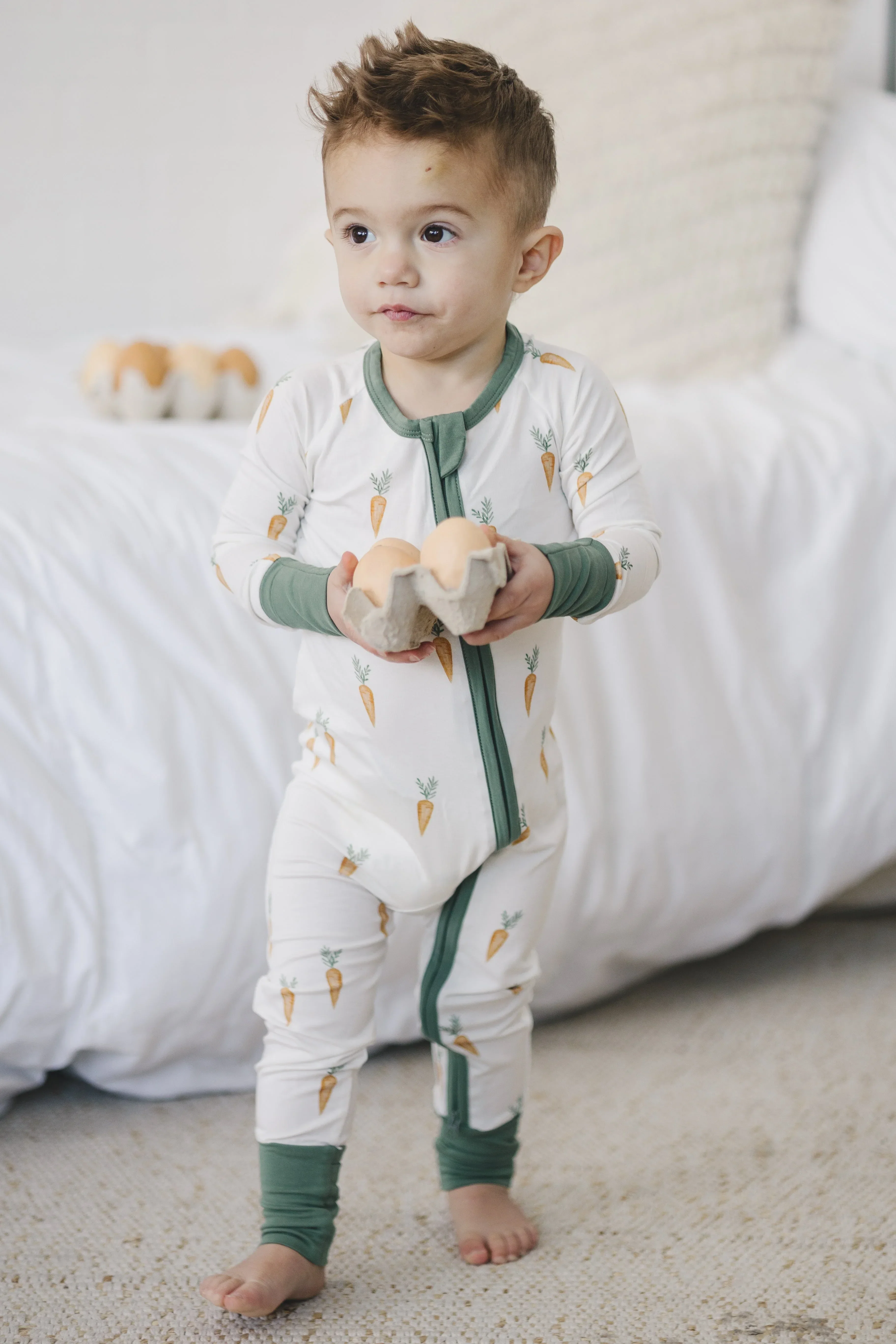 Keep Calm and Carrot On Bamboo Zippy Romper - Image 6