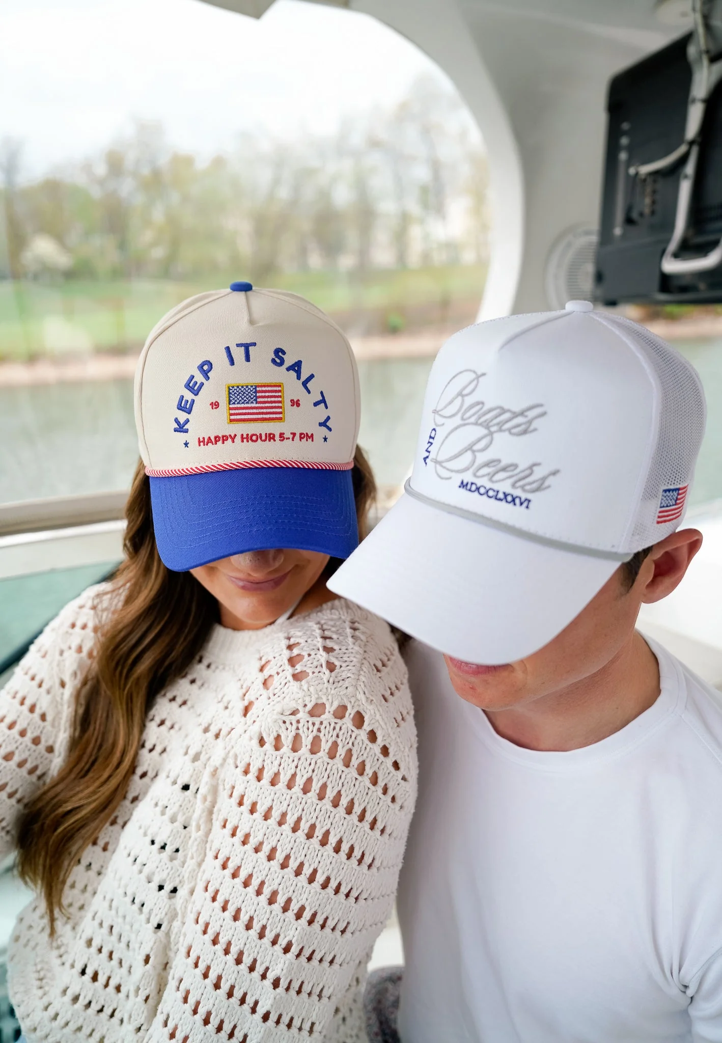 Keep it Salty - Royal Blue Vintage Trucker Hat - Image 5
