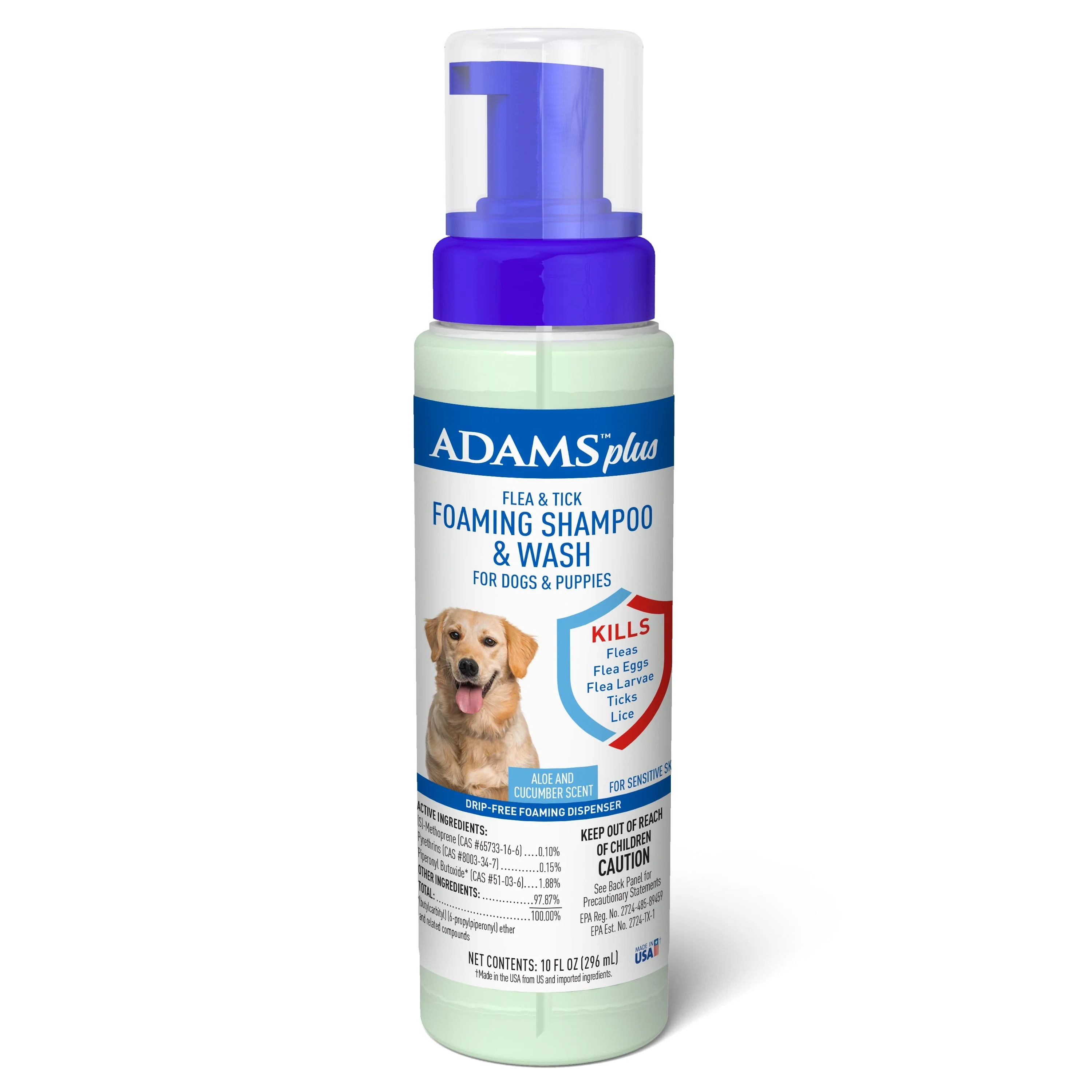 Keep Your Dog Happy and Flea-Free with ADAMS Plus Flea & Tick Foaming Shampoo & Wash - 2 Pack for Sensitive Skin! - Image 2