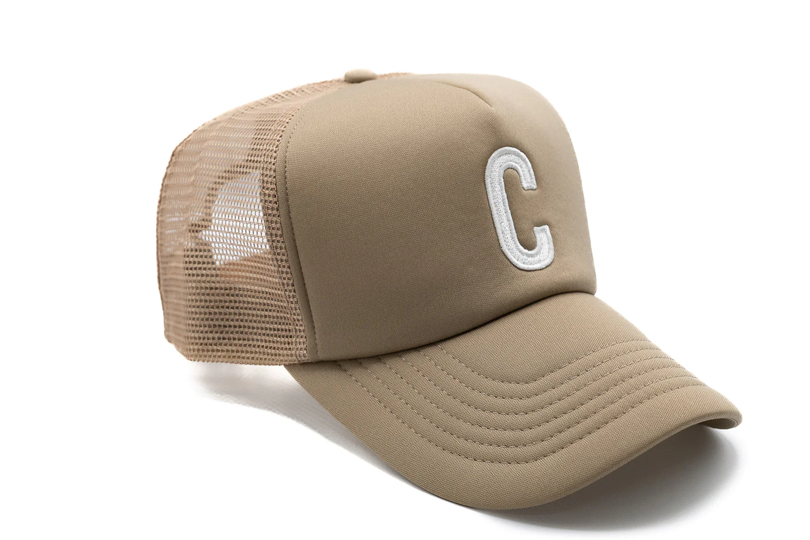 Khaki Letter Trucker Hat - Image 2