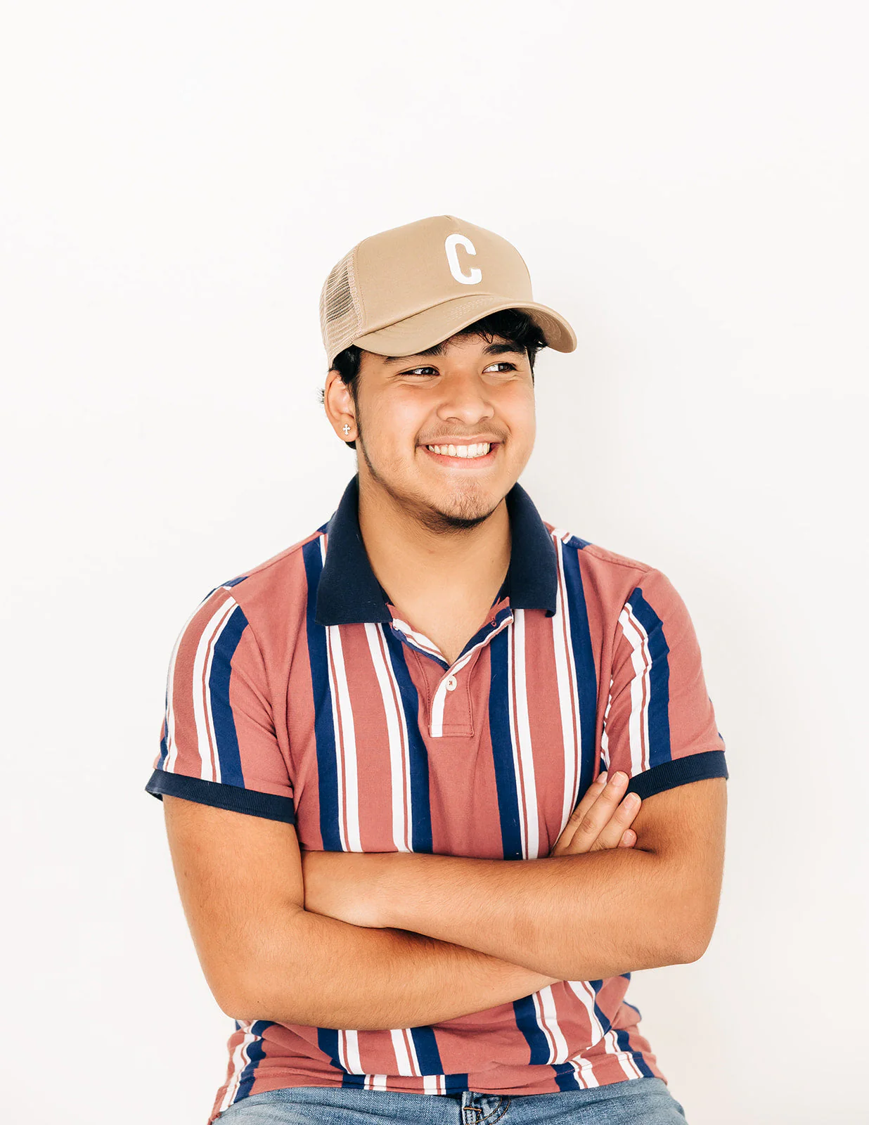 Khaki Letter Trucker Hat - Image 4
