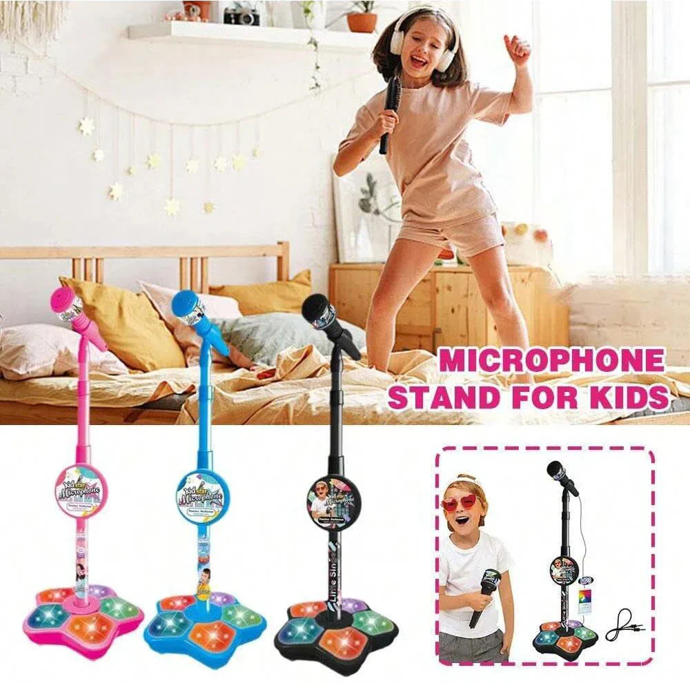 Kids Microphone Stand Toy, Portable Children's Karaoke Electronic, Durable Party Karaoke Microphone Stand, Kids Karaoke Machine - Image 2