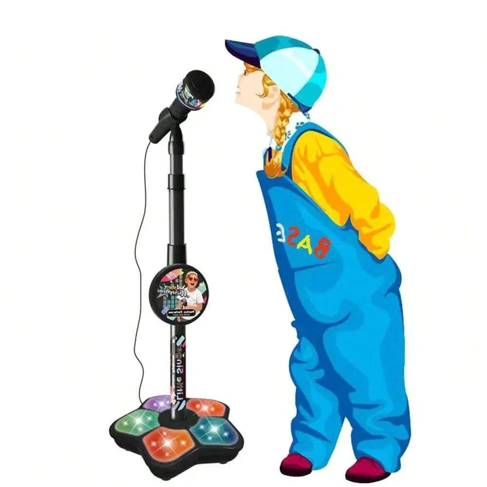 Kids Microphone Stand Toy, Portable Children's Karaoke Electronic, Durable Party Karaoke Microphone Stand, Kids Karaoke Machine - Image 4