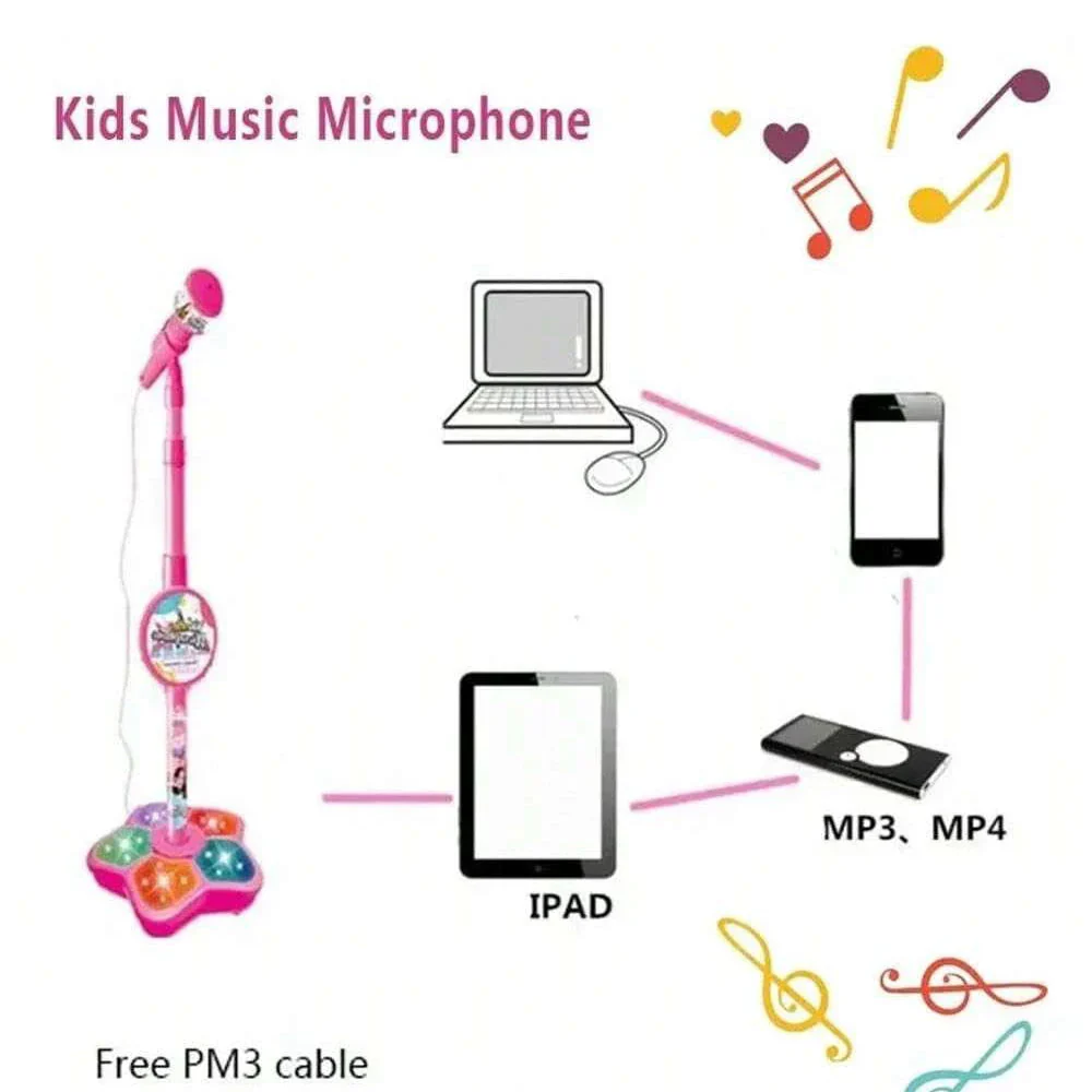 Kids Microphone Stand Toy, Portable Children's Karaoke Electronic, Durable Party Karaoke Microphone Stand, Kids Karaoke Machine - Image 5