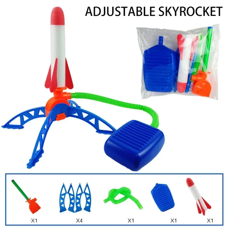 Kids Outdoor Rocket Launcher – Air-Powered Foot Pump Soaring Toy - Image 7