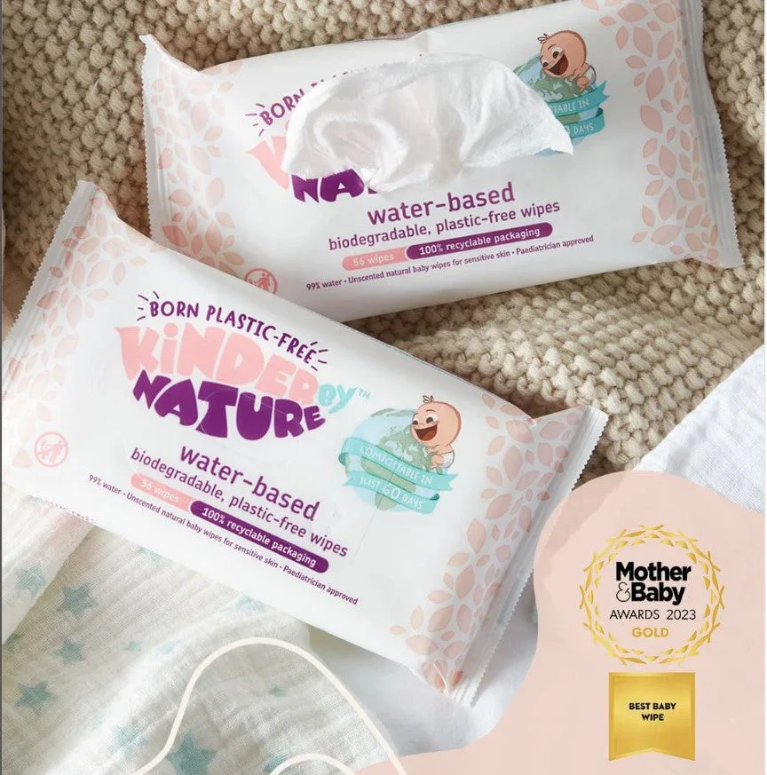 Kinder by Nature 100% Biodegradable Water-Based Baby Wipes - 672 Count (12 packs of 56 wipes) - Image 5