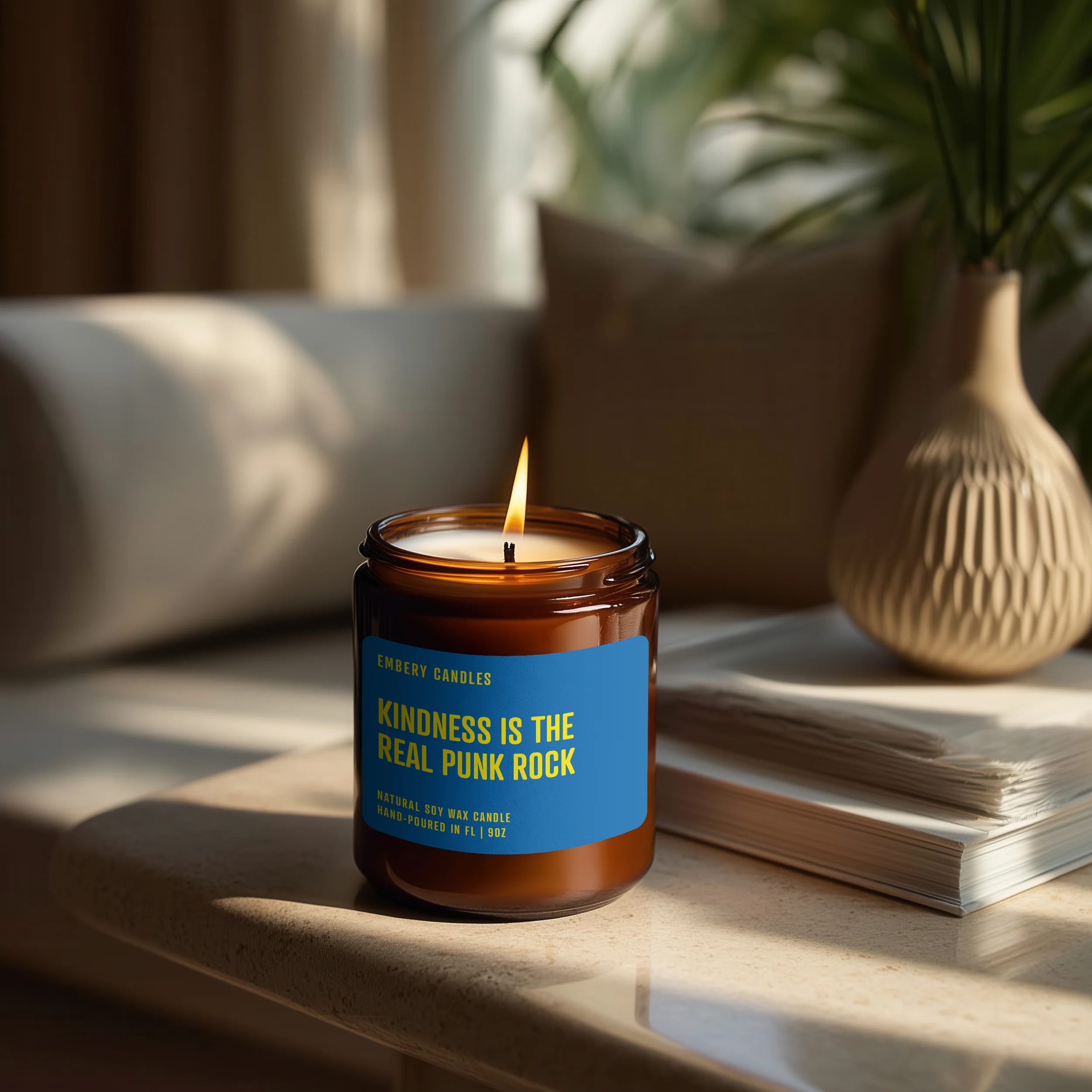 Kindness Is the Real Punk Rock | Soy Wax Scented Candle - Image 3
