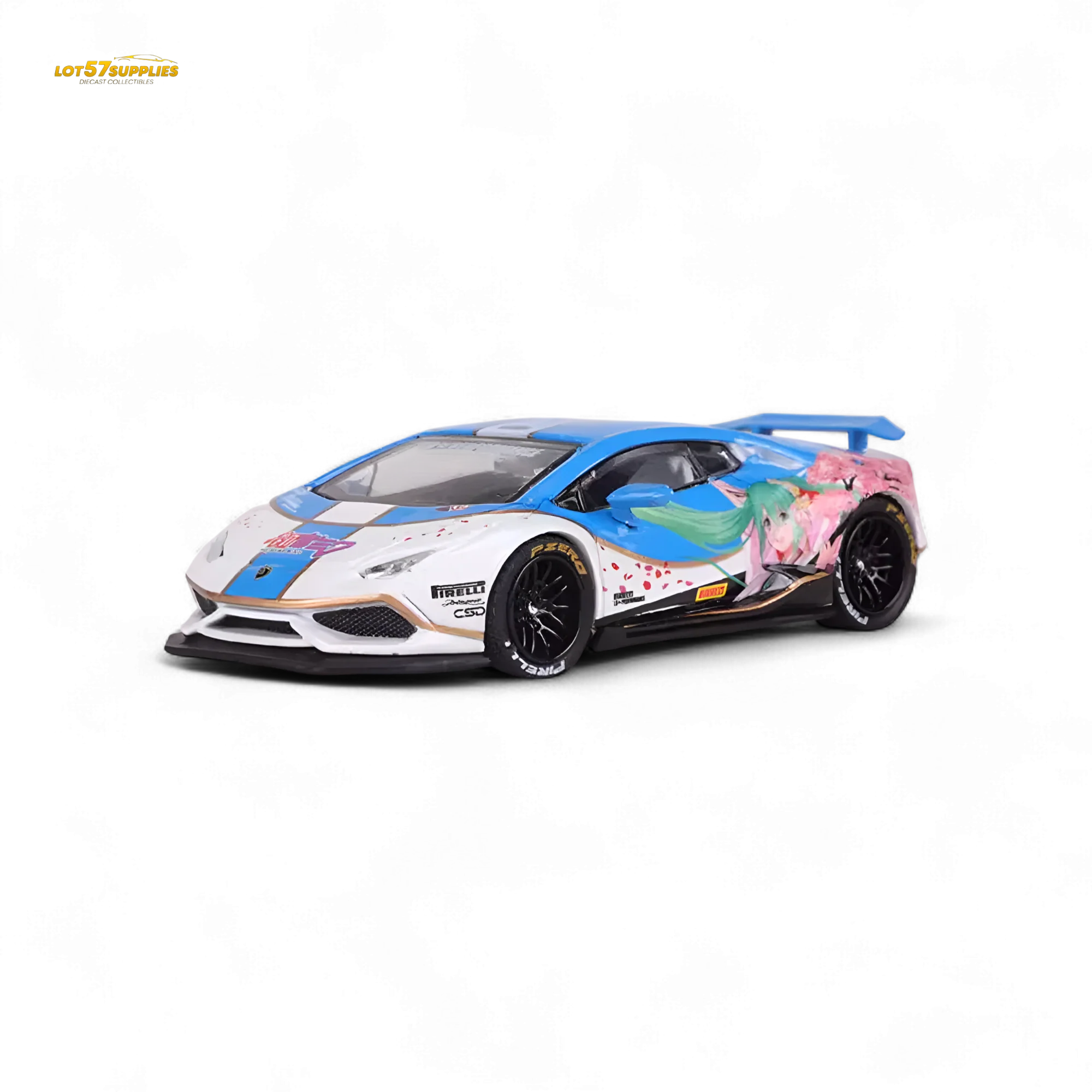 King Model Lamborghini Huracan LP610 Hatsune Blue 1:64 - Image 3