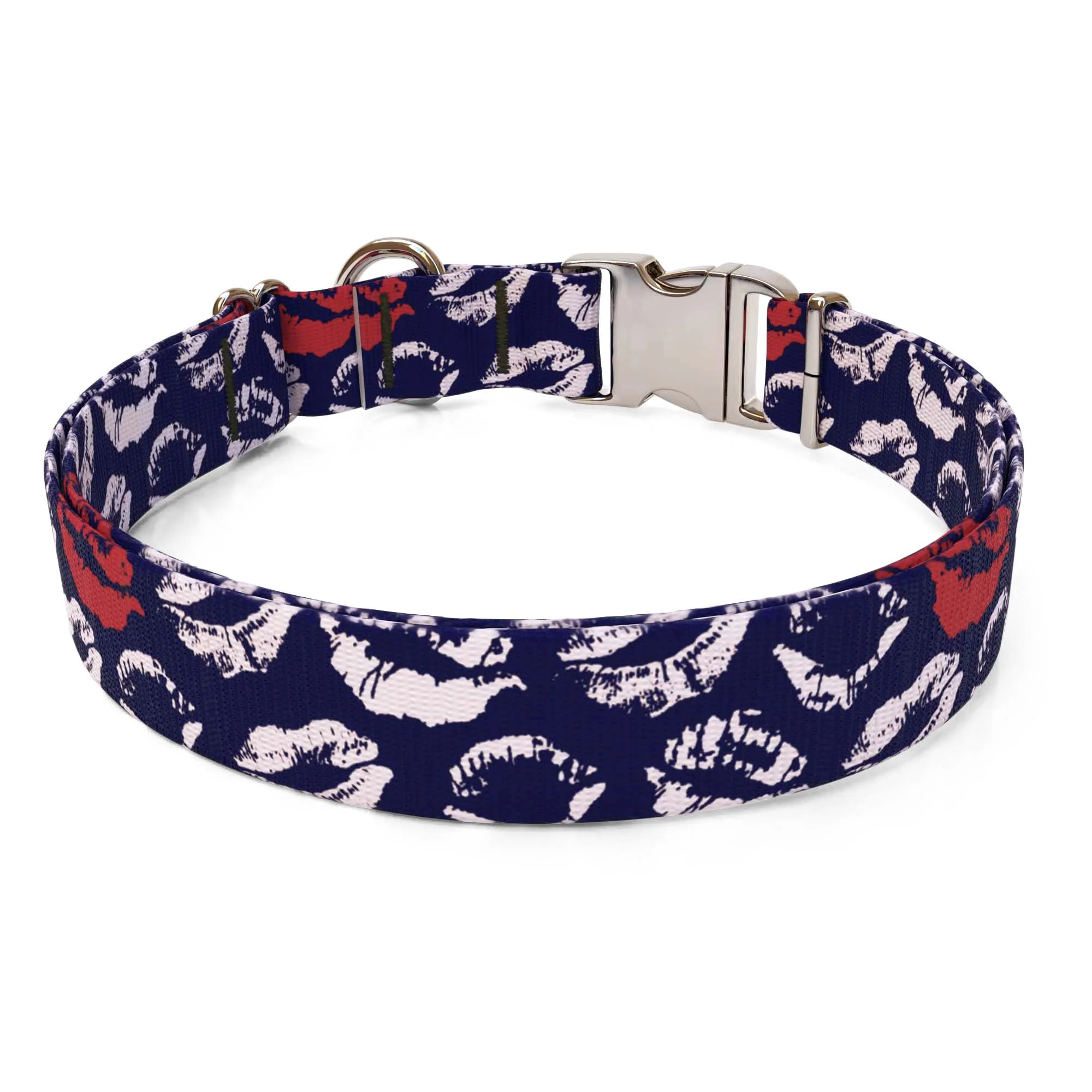 Kisses Black Dog Collar - Image 2