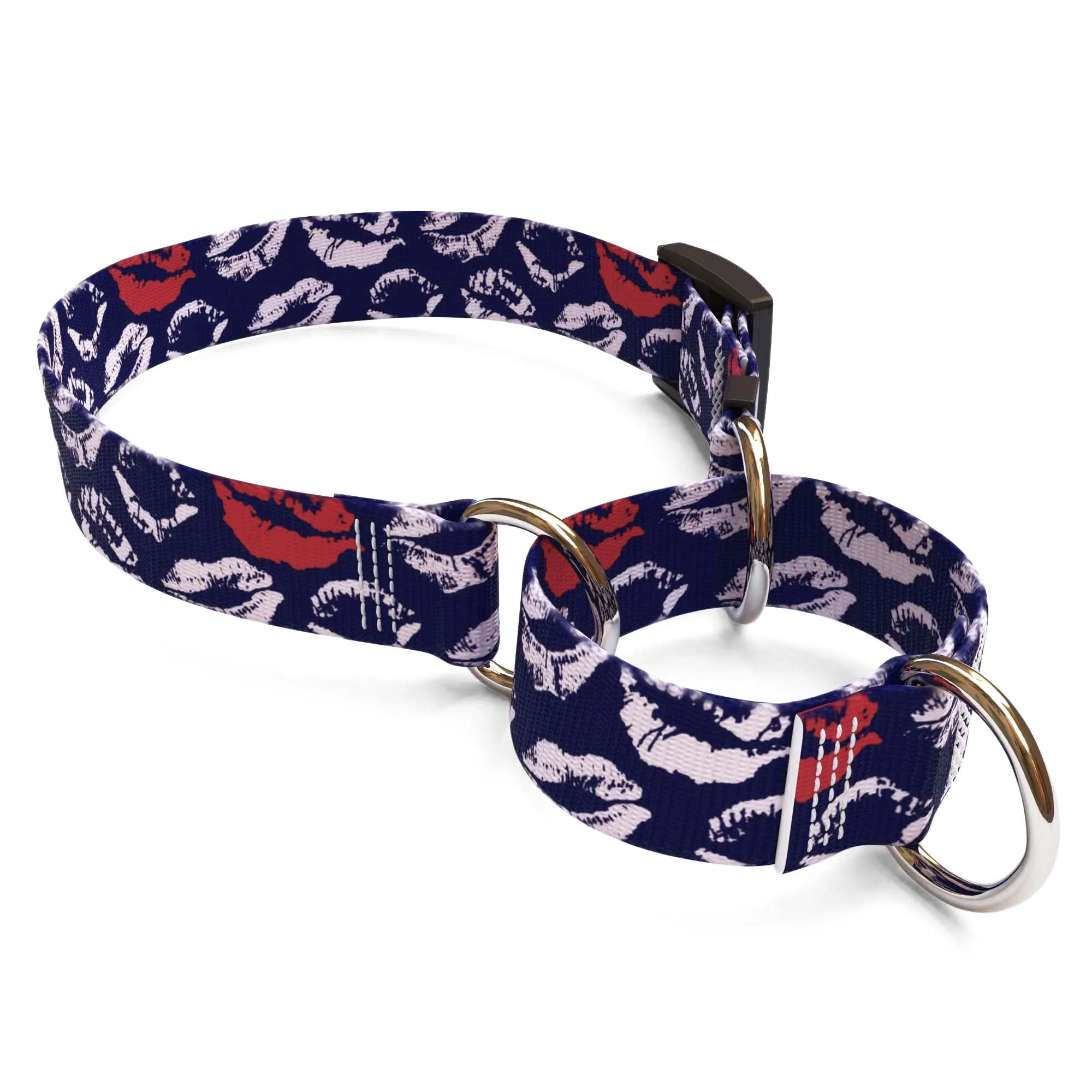 Kisses Black Dog Collar - Image 3