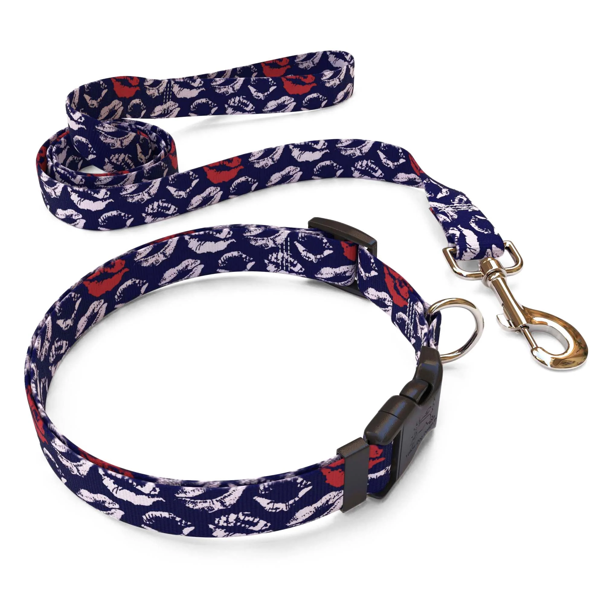 Kisses Black Dog Collar - Image 4