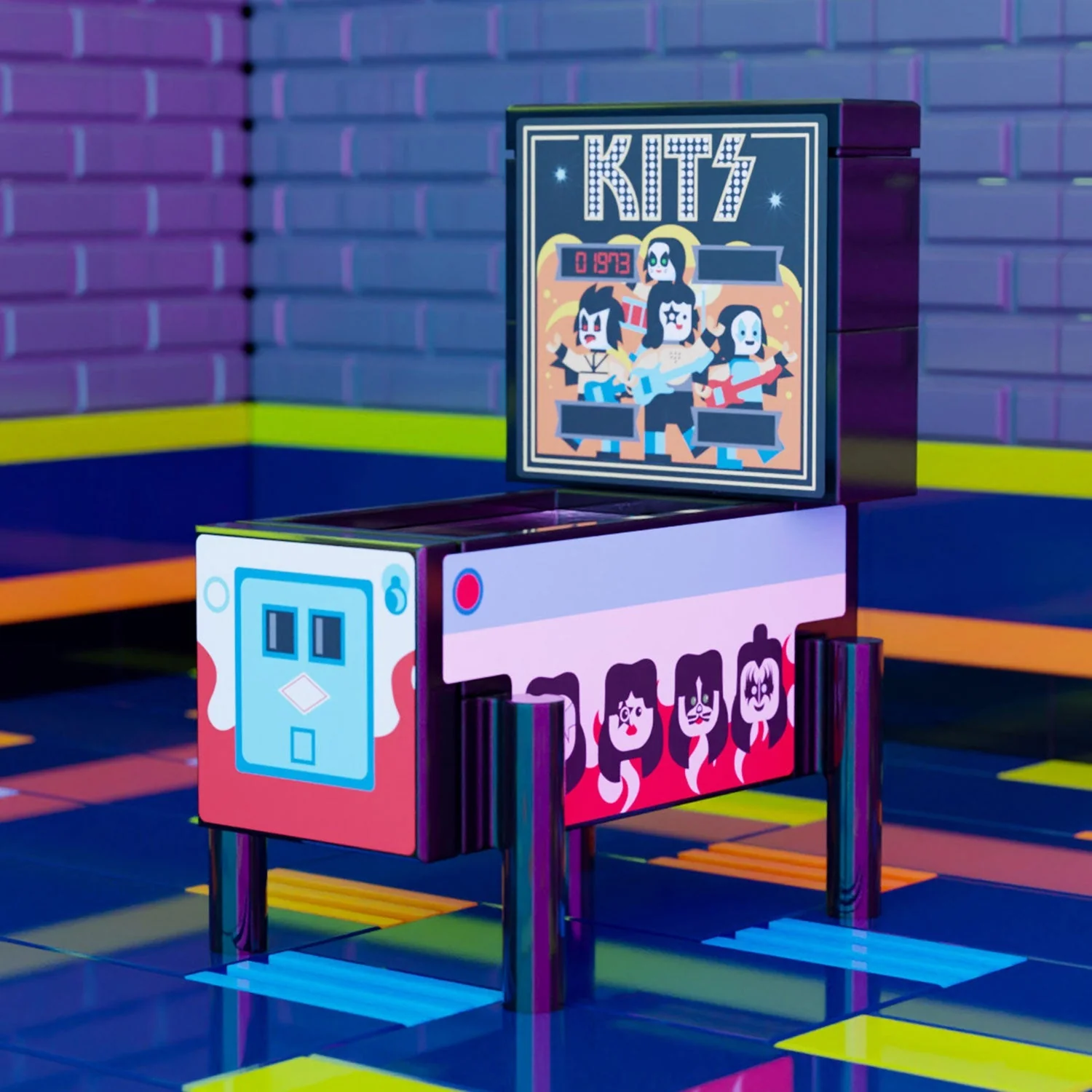 KITS - B3 Customs Pinball Arcade Machine Building Set made using LEGO parts - Image 2