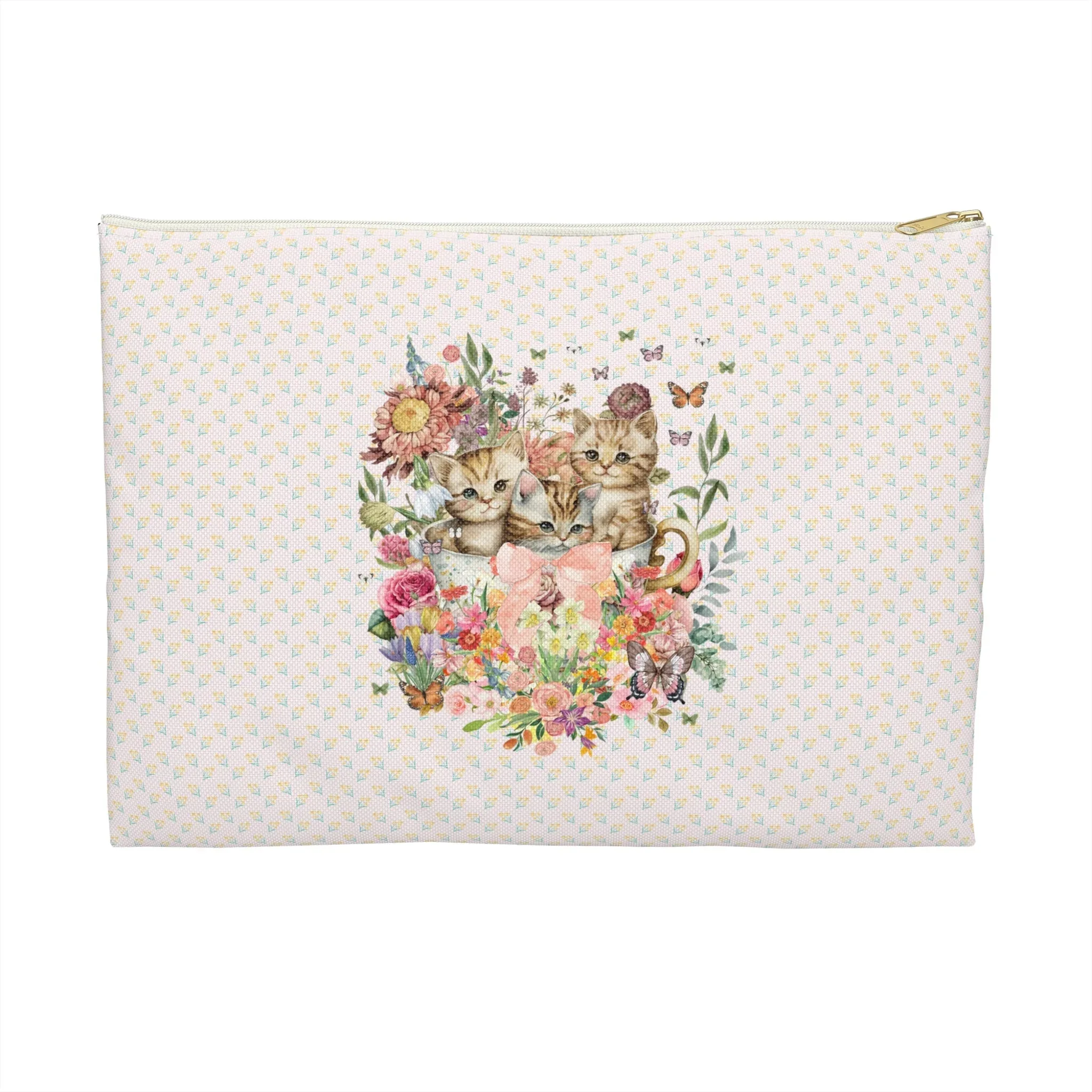 Kittens in Teacup: Pouch with Zipper - Image 2