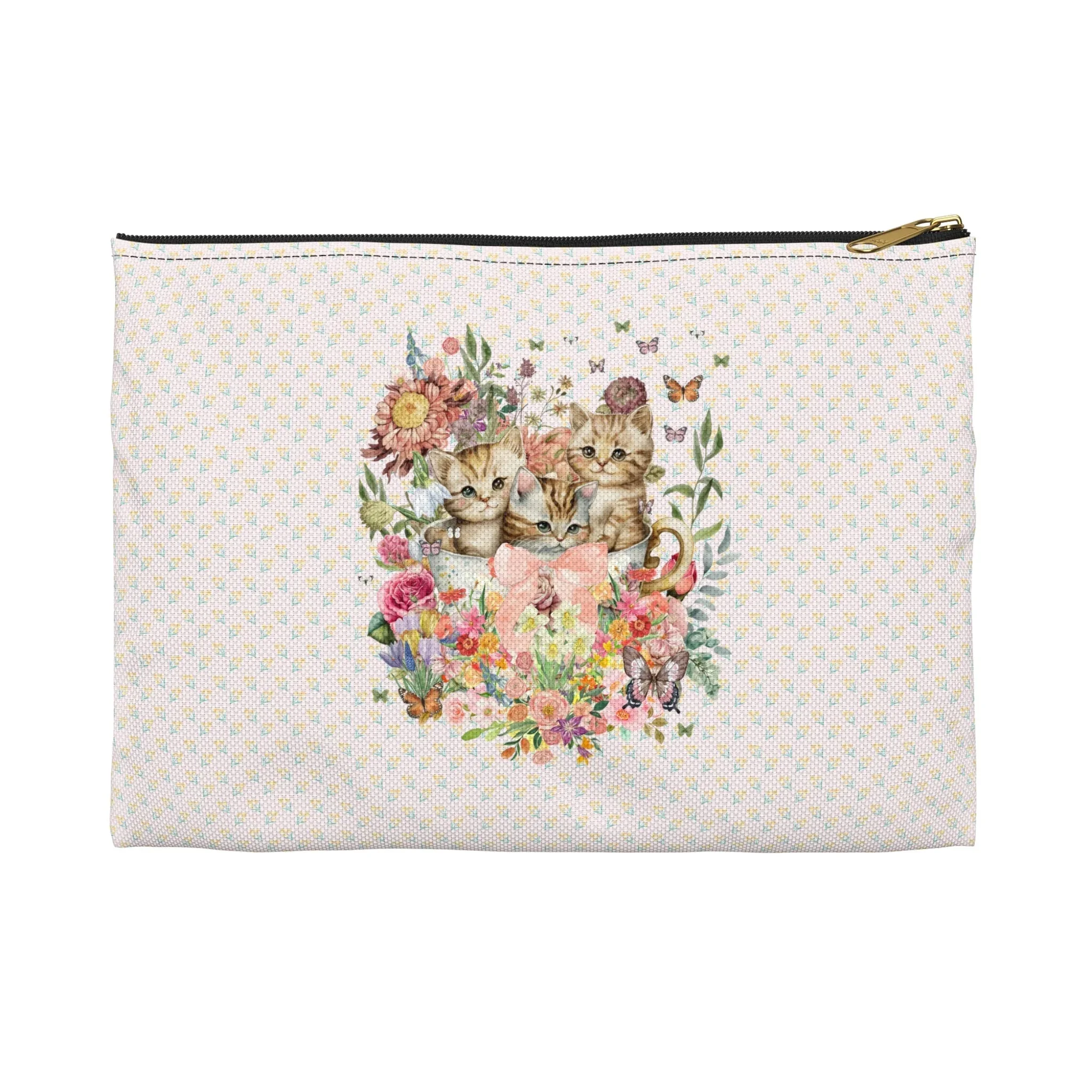 Kittens in Teacup: Pouch with Zipper - Image 3